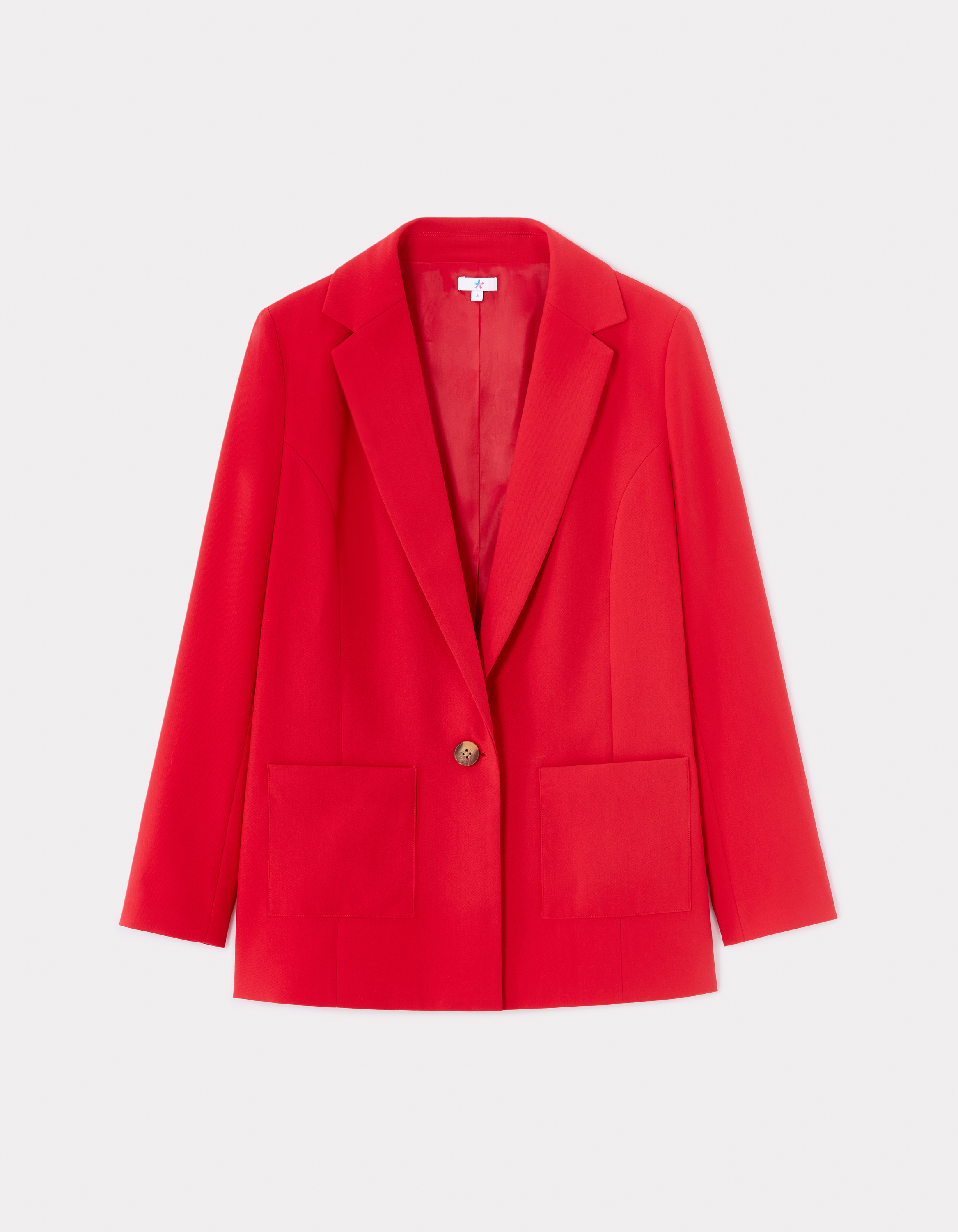 Blazer à poches plaquées - rouge