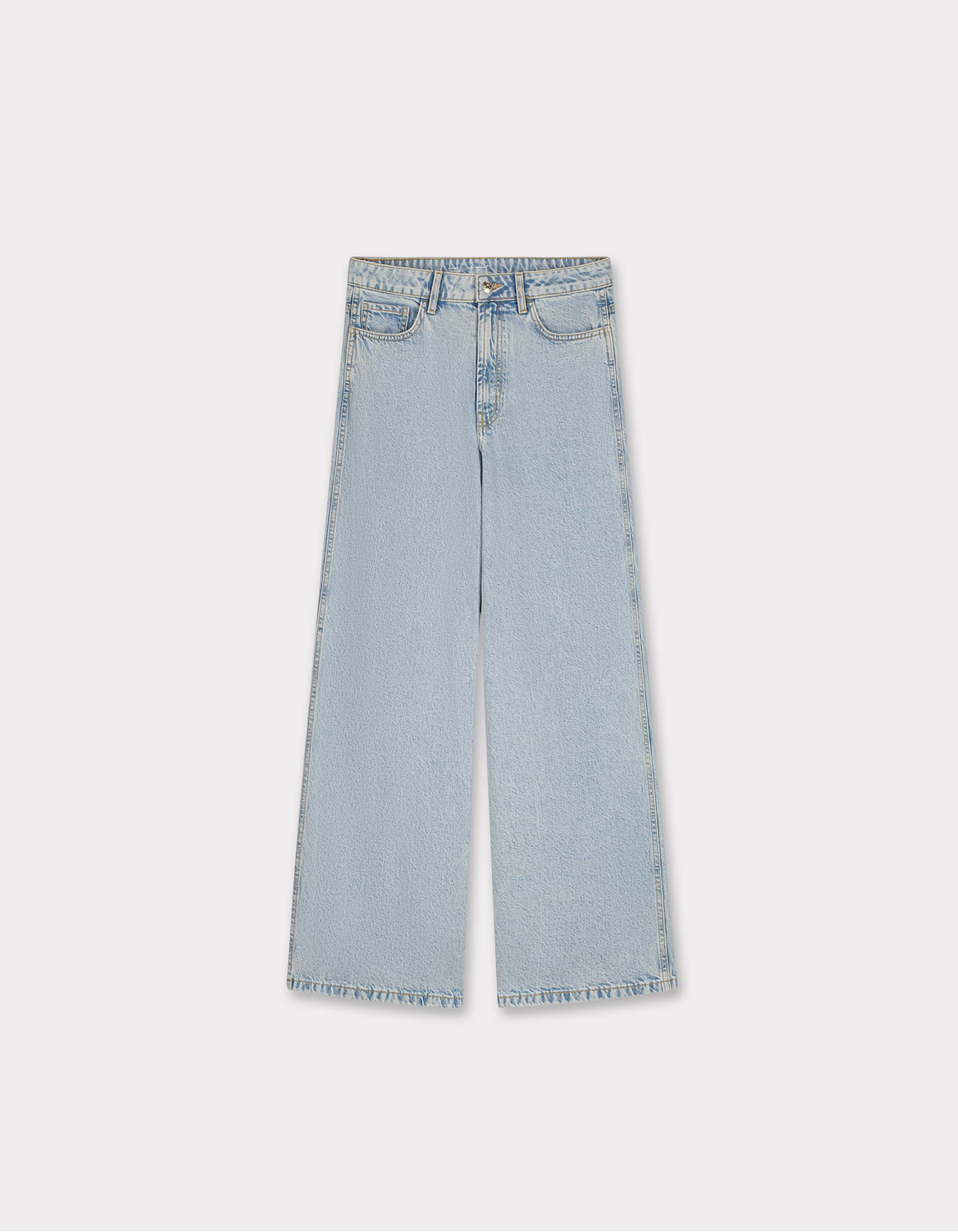 Jean large taille haute - bleu clair
