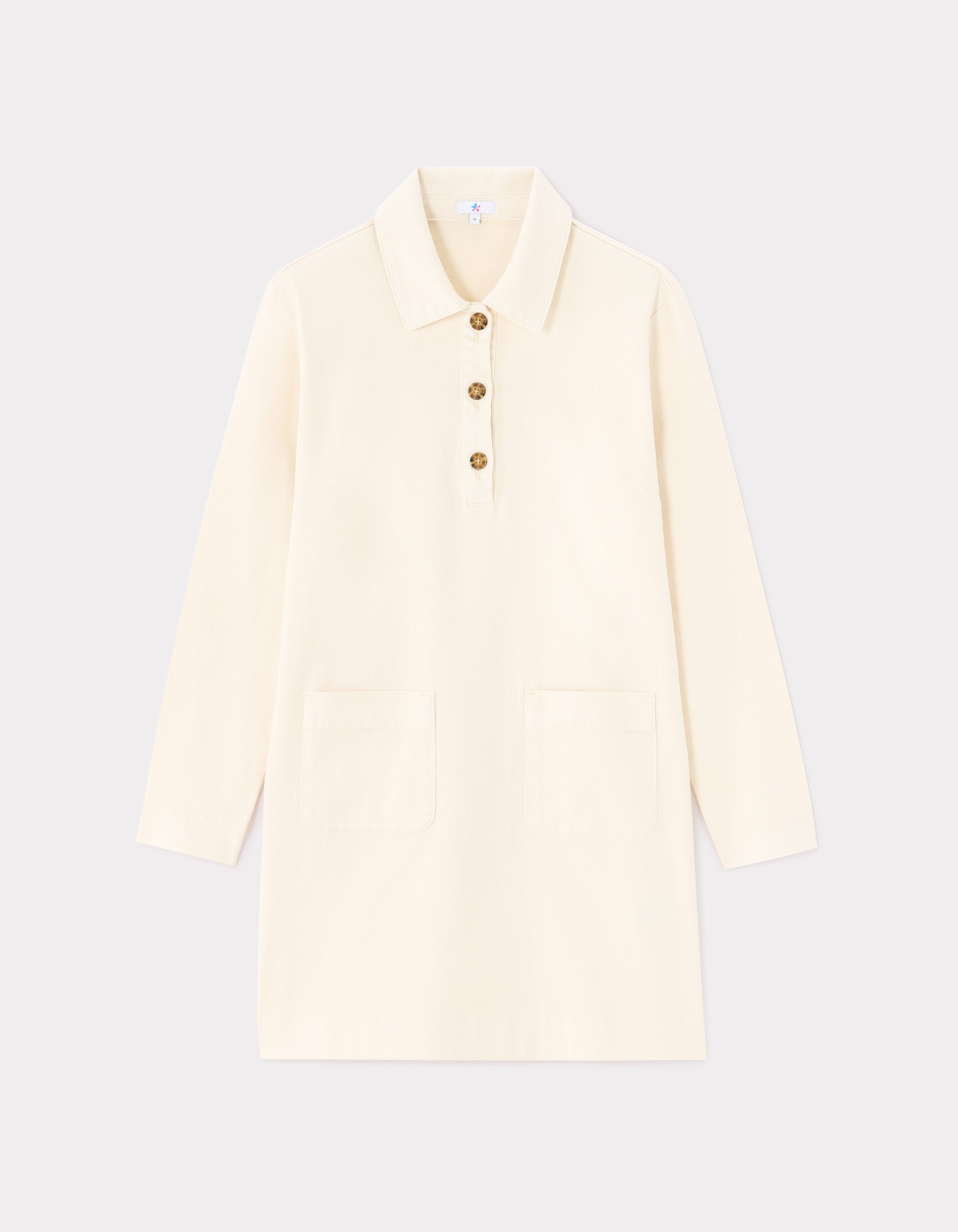 Robe courte en flat - beige