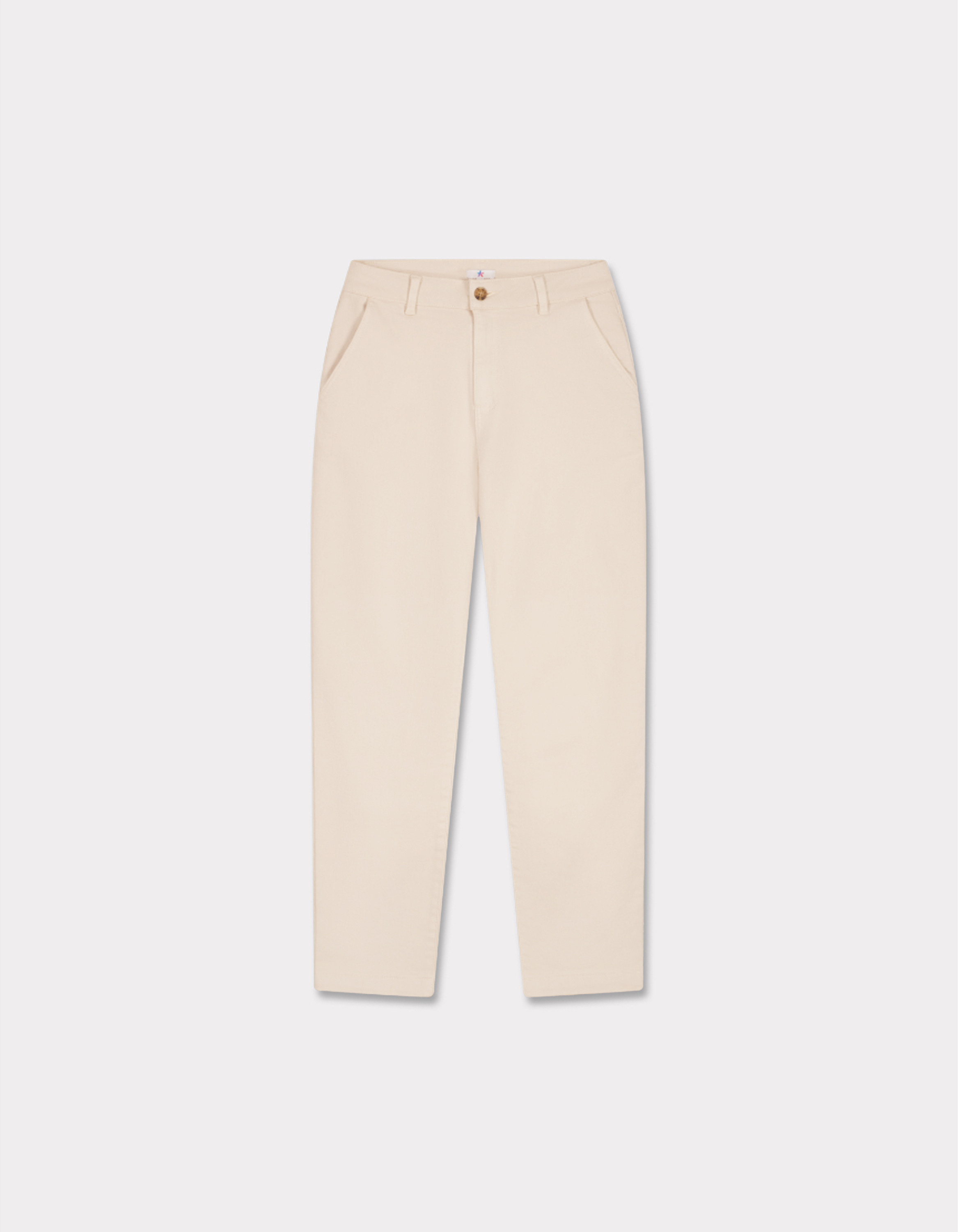 Pantalon chino longueur cheville - beige
