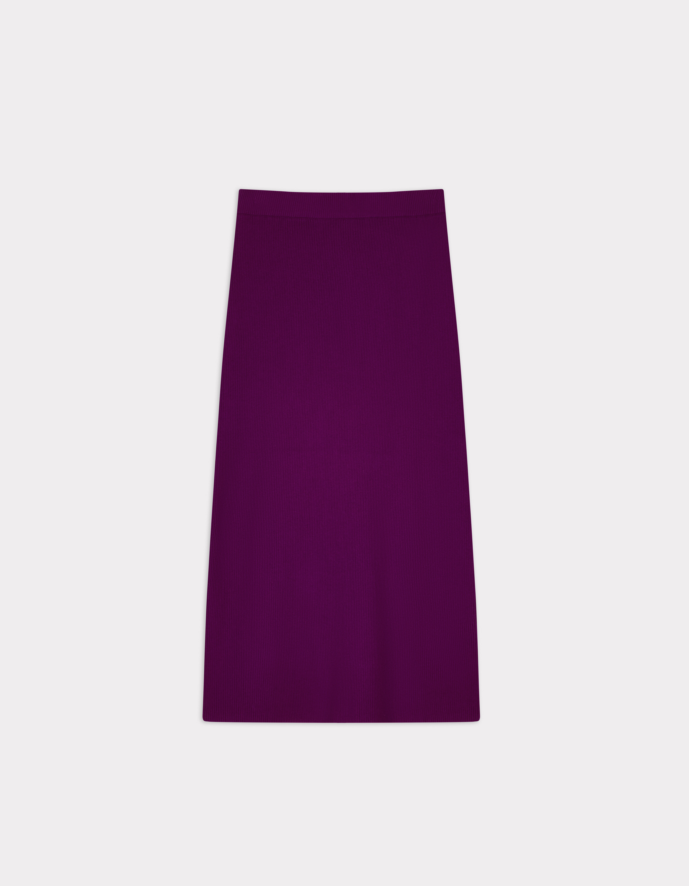 Jupe en maille côtelée - violet