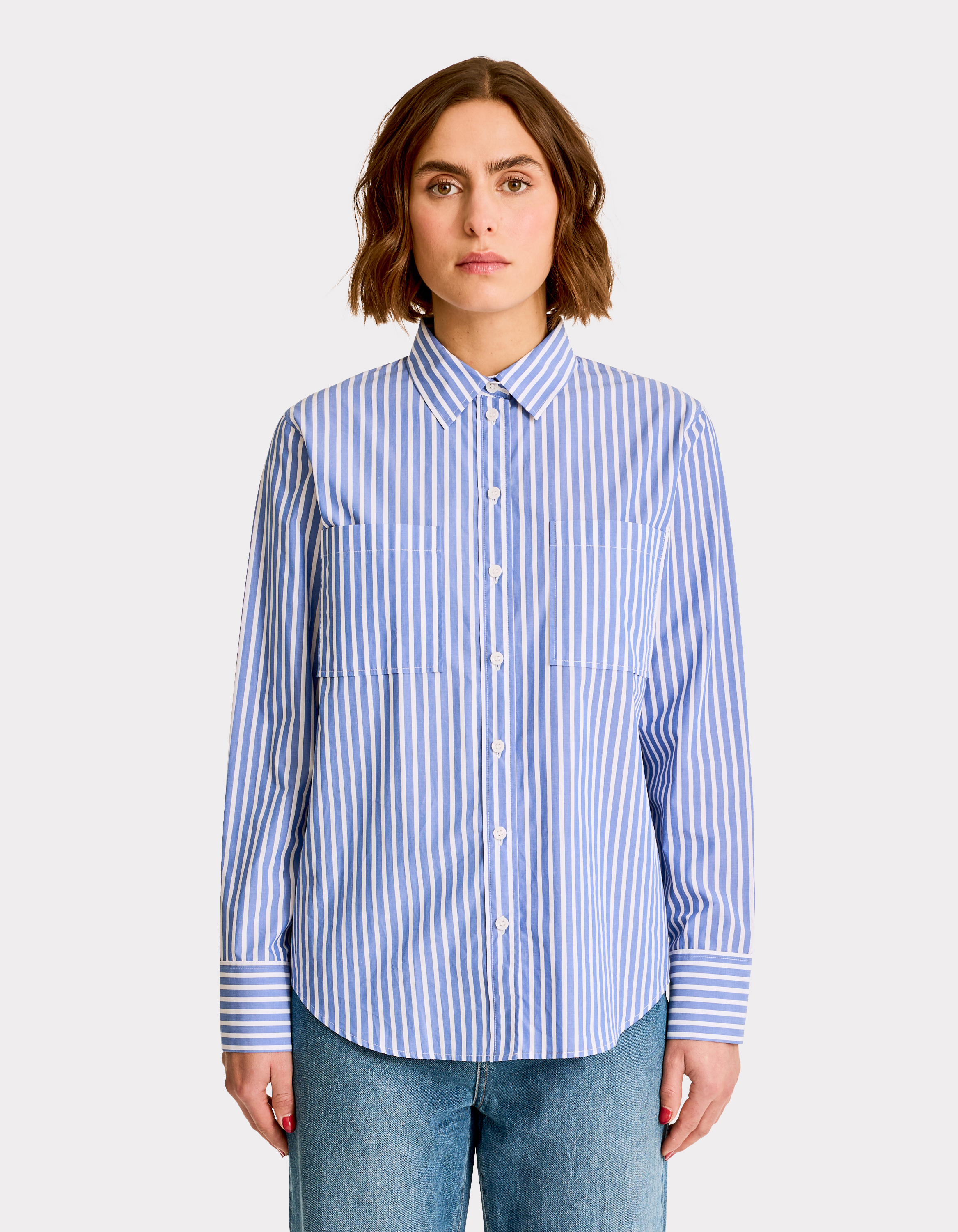 Chemise en popeline rayée oversize - celio - Modalova
