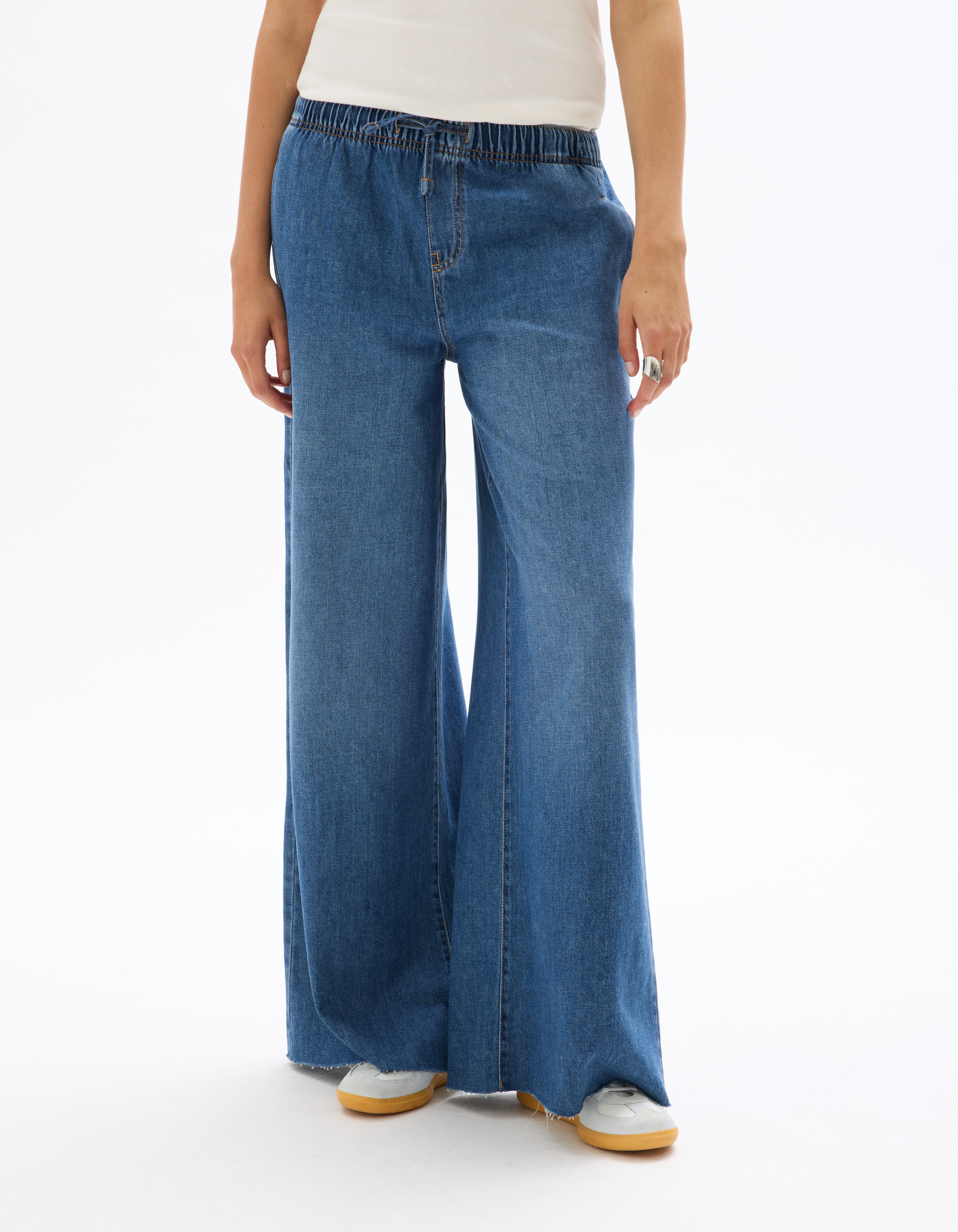 Jean taille élastiquée - bleu - celio - Modalova