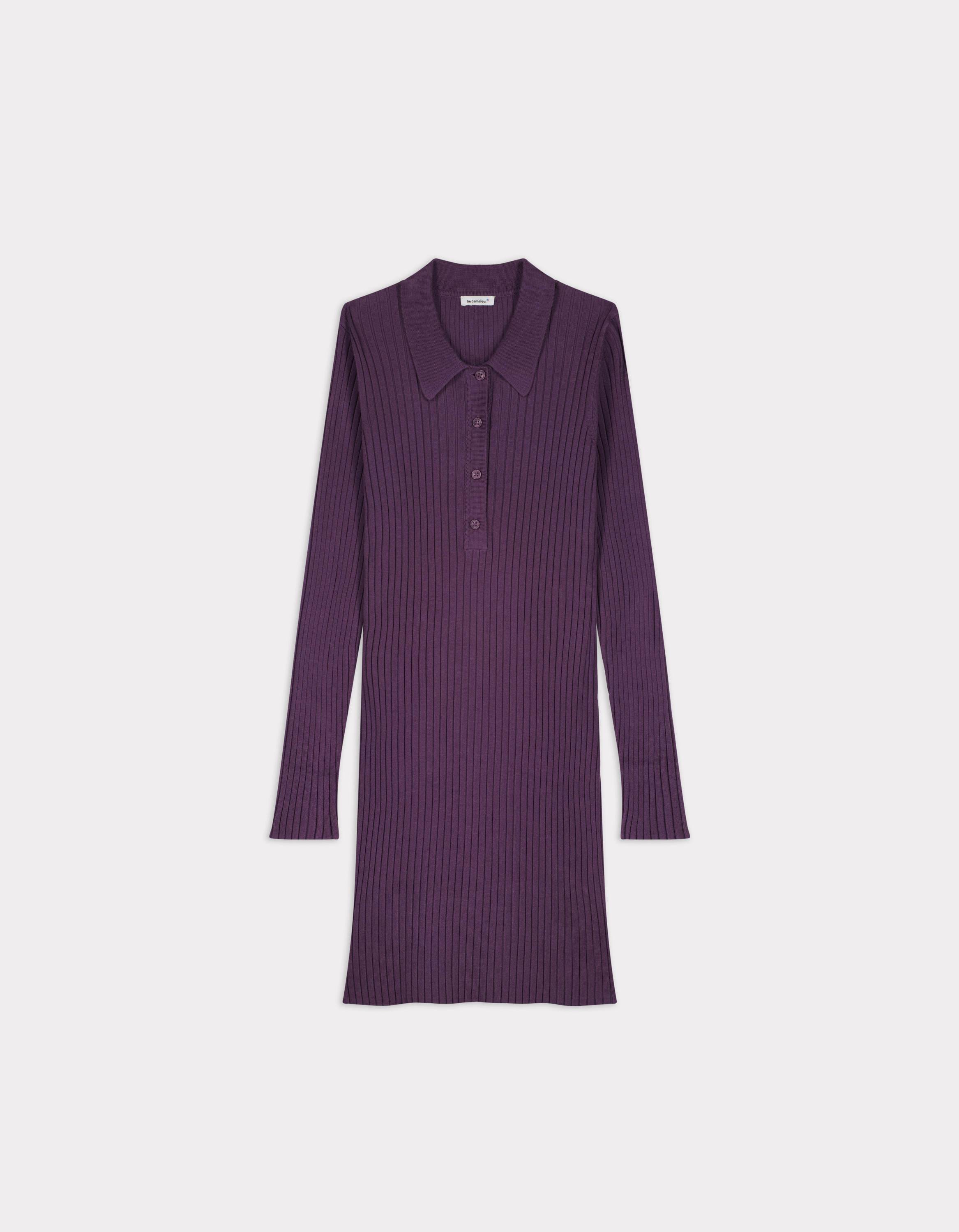 Robe en côtes plates - violet