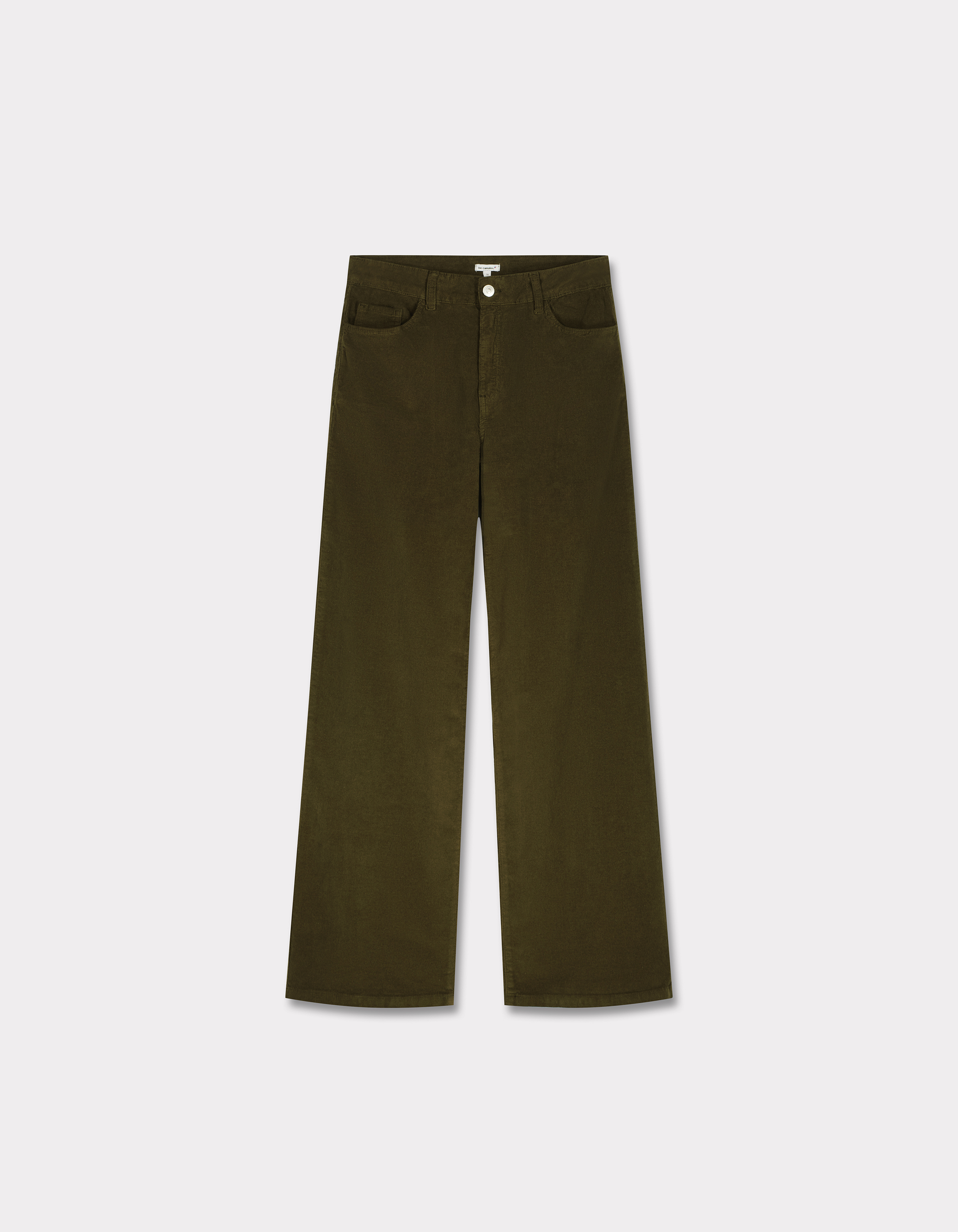 Pantalon large en velours - kaki