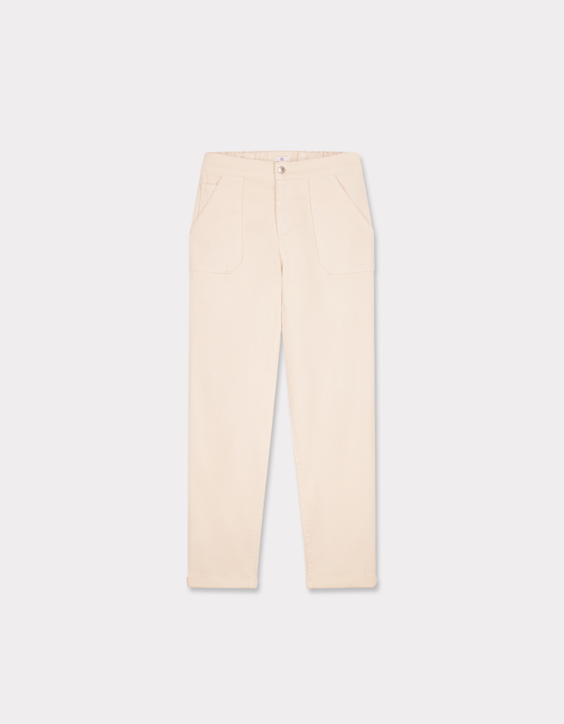 Chino confort à taille élastiquée - beige