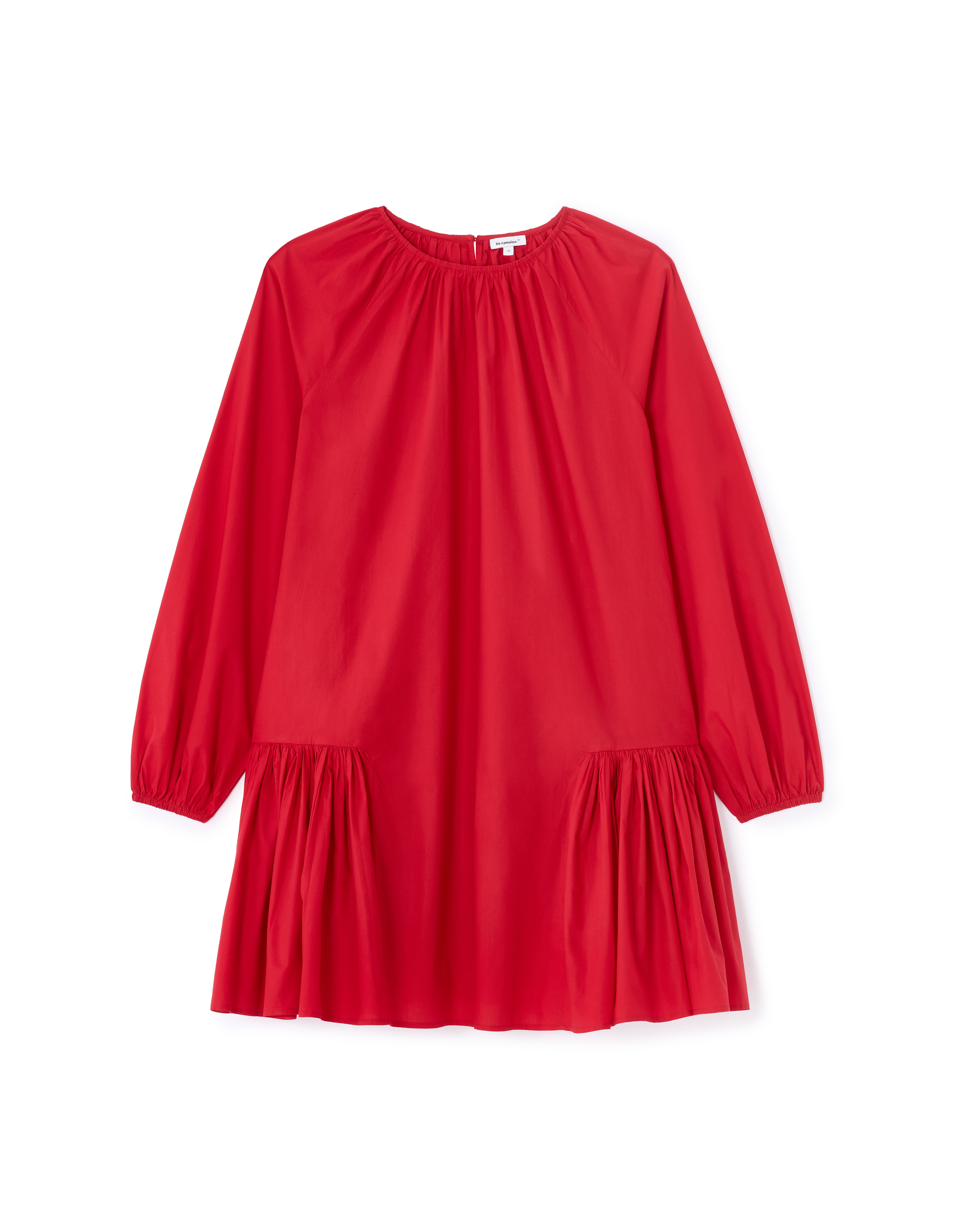 Robe courte à volant - rouge