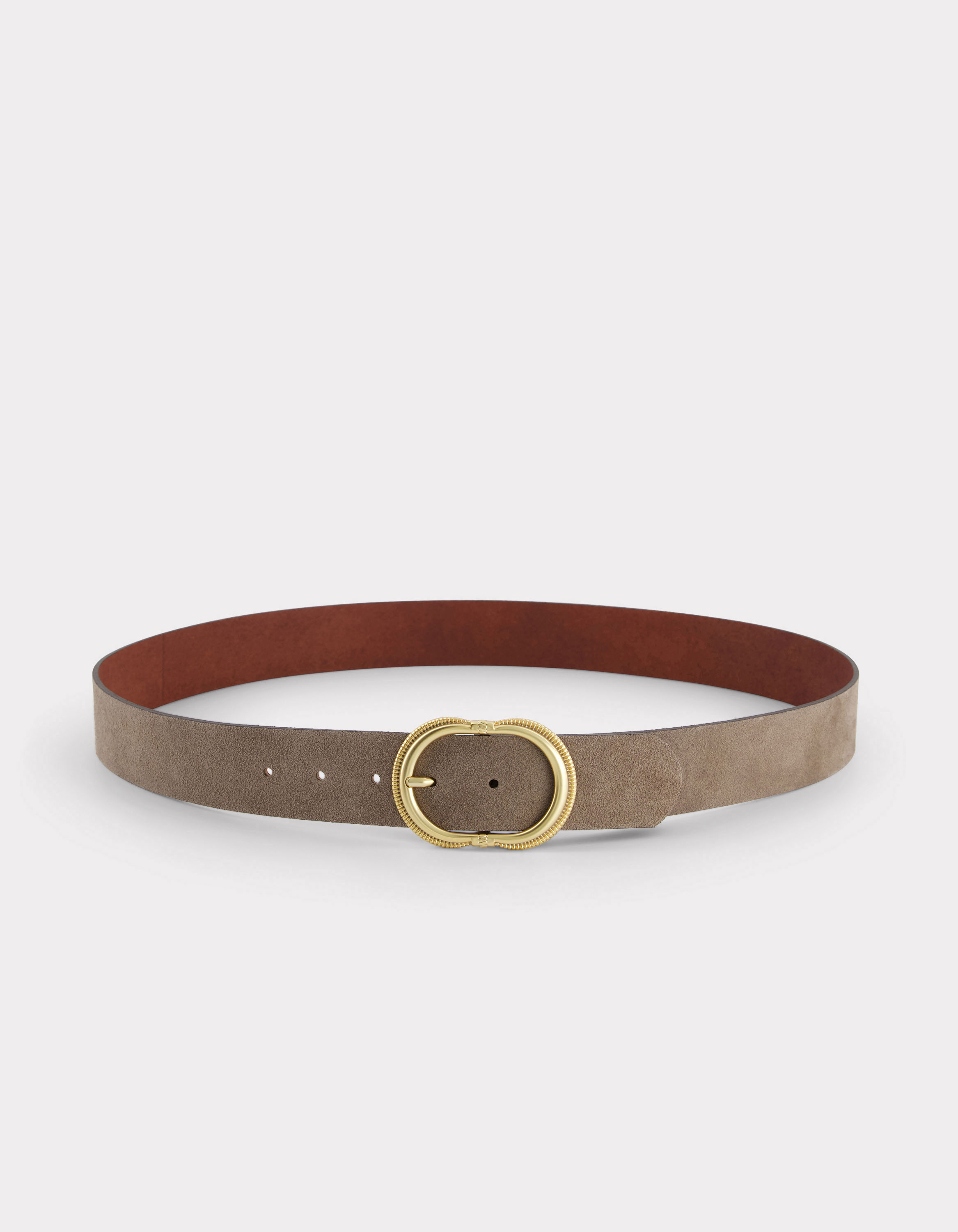Ceinture en cuir colorée - gris