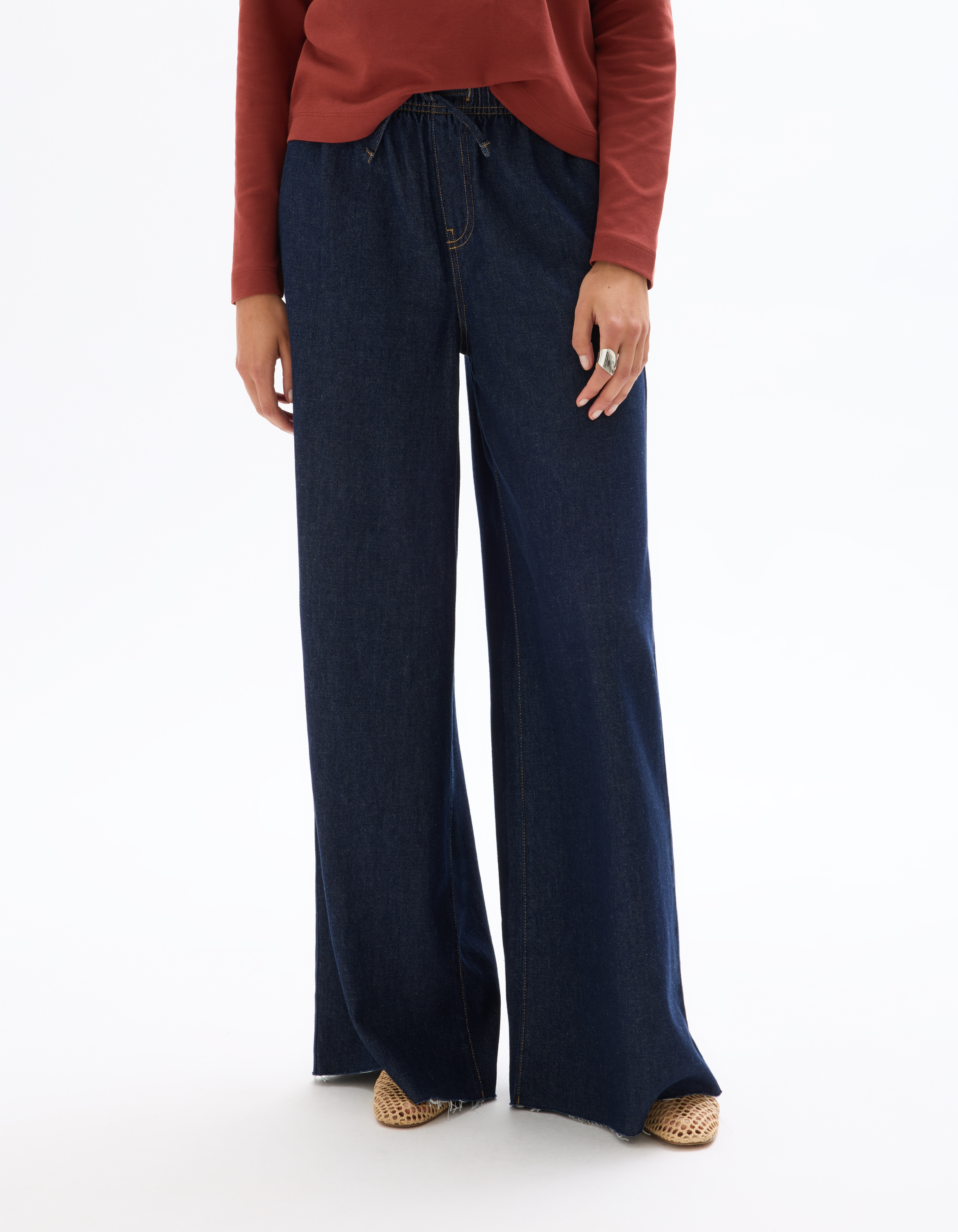 Jean taille élastiquée - bleu - celio - Modalova