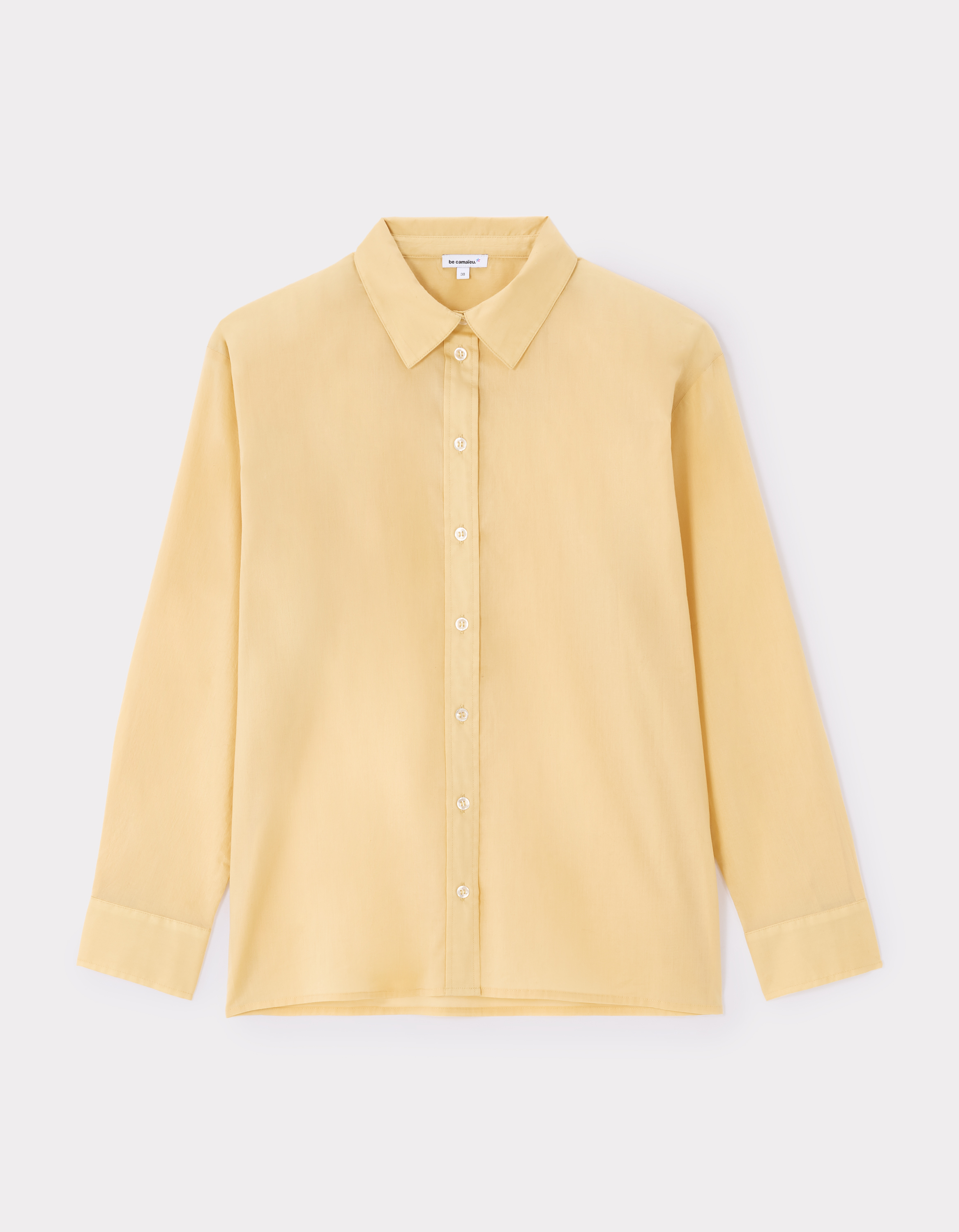 Chemise en voile de coton - jaune