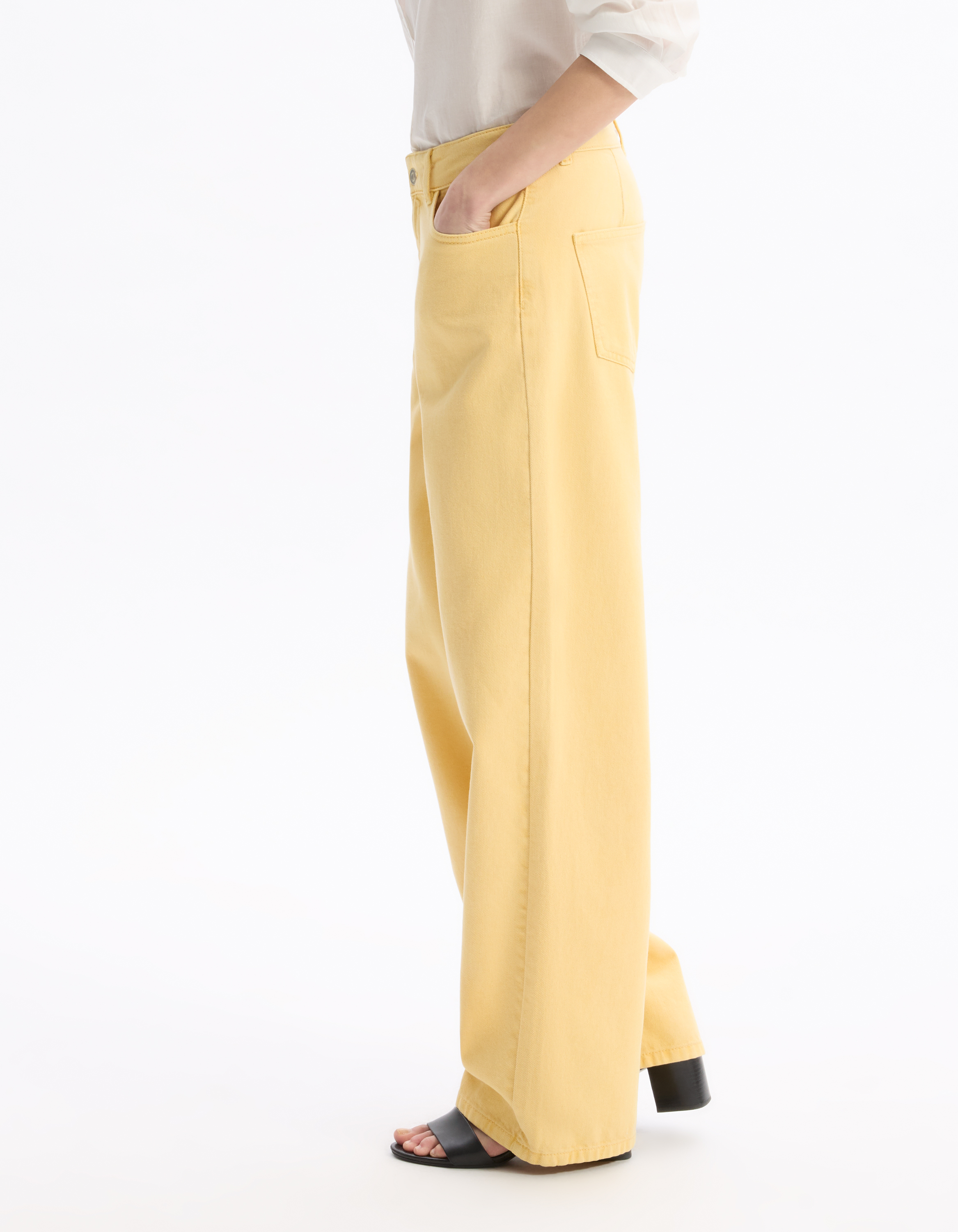 Pantalon large type jeans - jaune - celio - Modalova