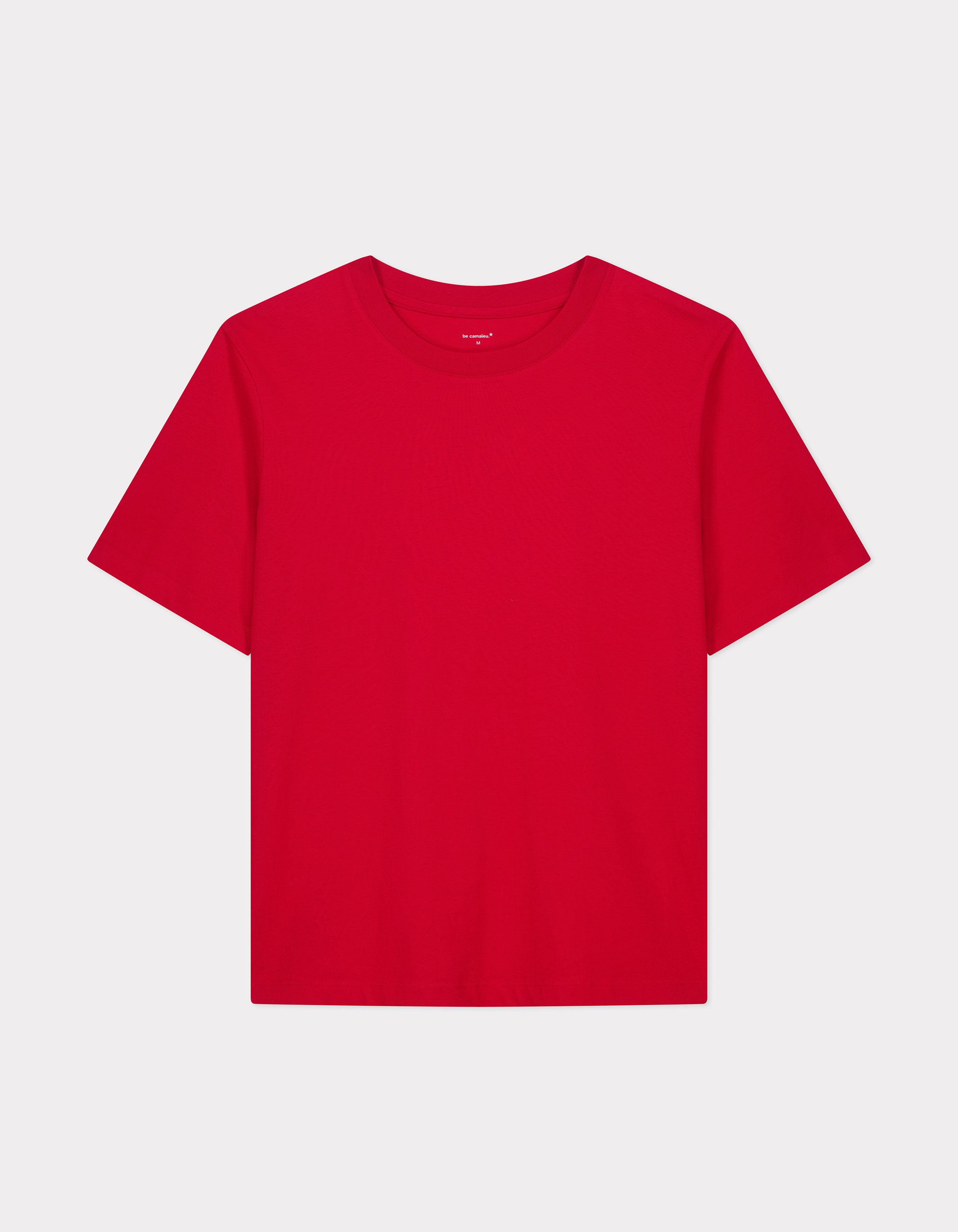 T-shirt en coton biologique fit long - rouge