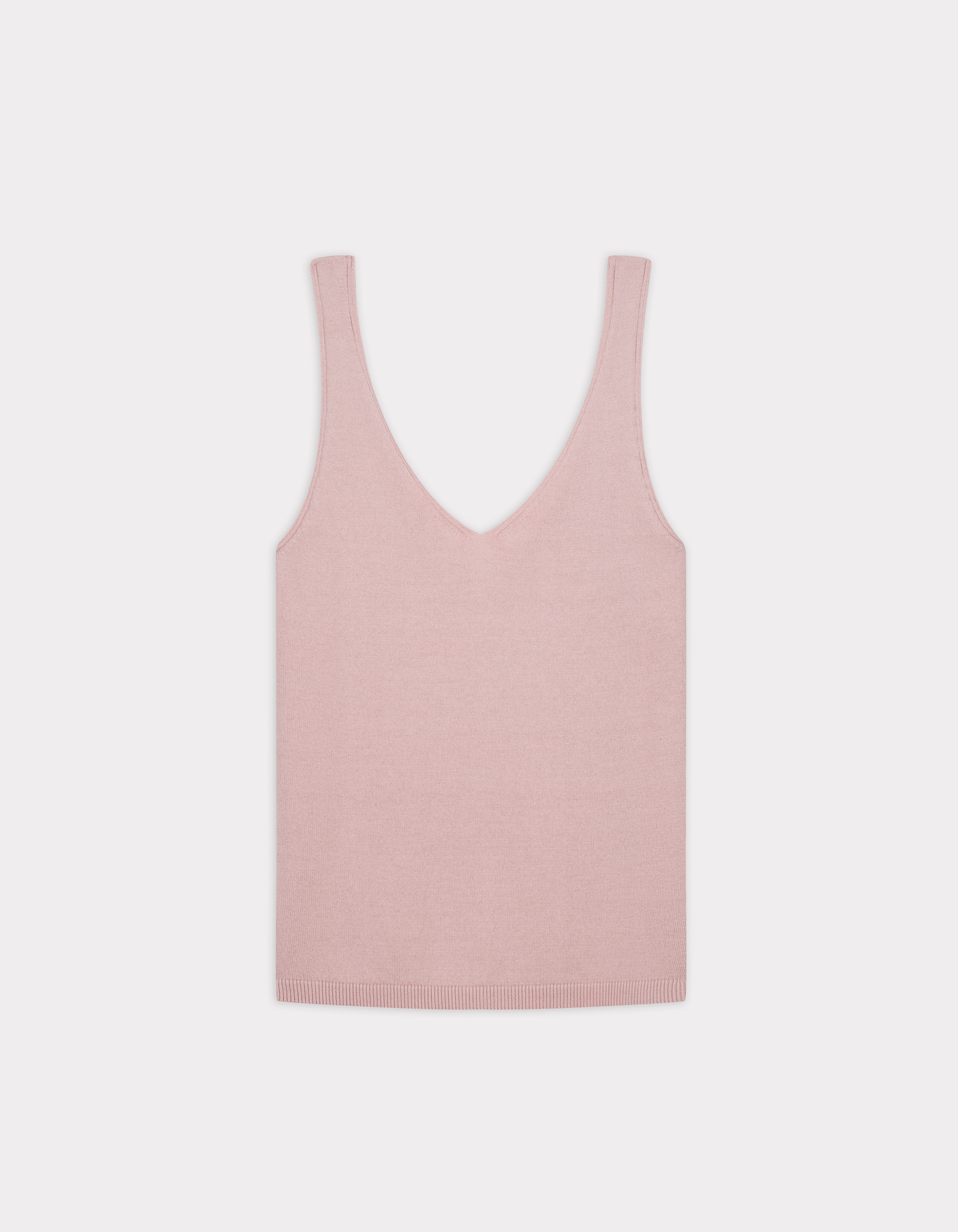 Débardeur ensemble en maille fine - rose grisé