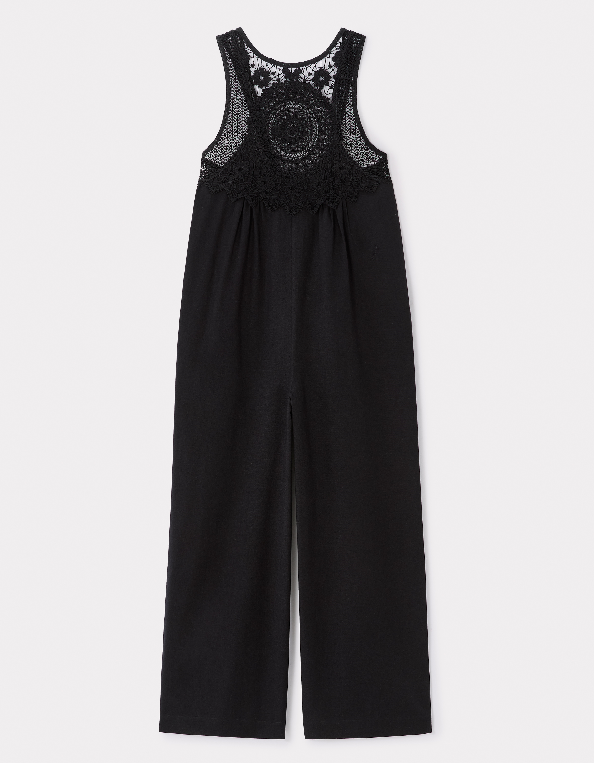 Combinaison fluide crochet sur le top - noir