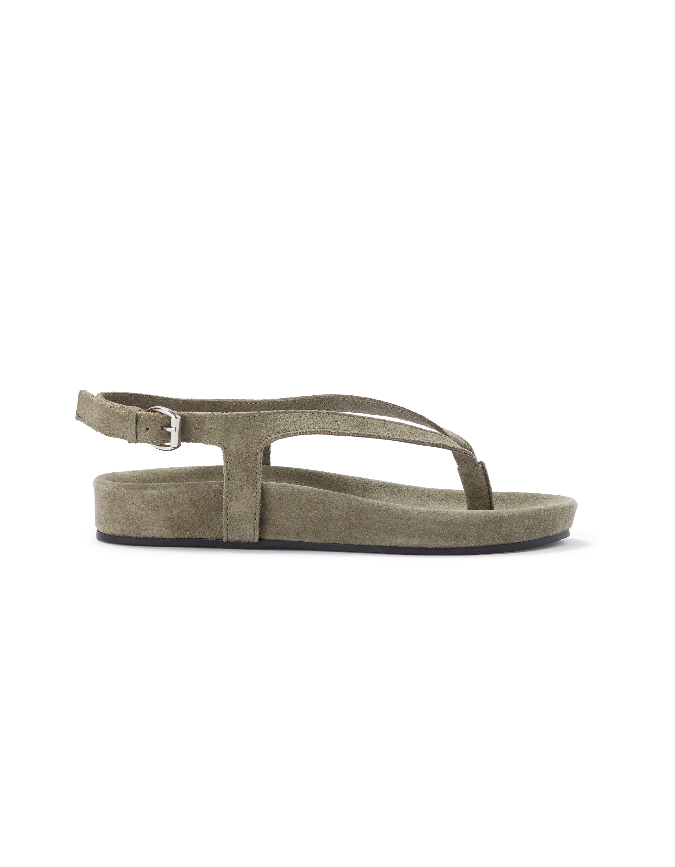 Sandales entre-doigt en cuir - gris