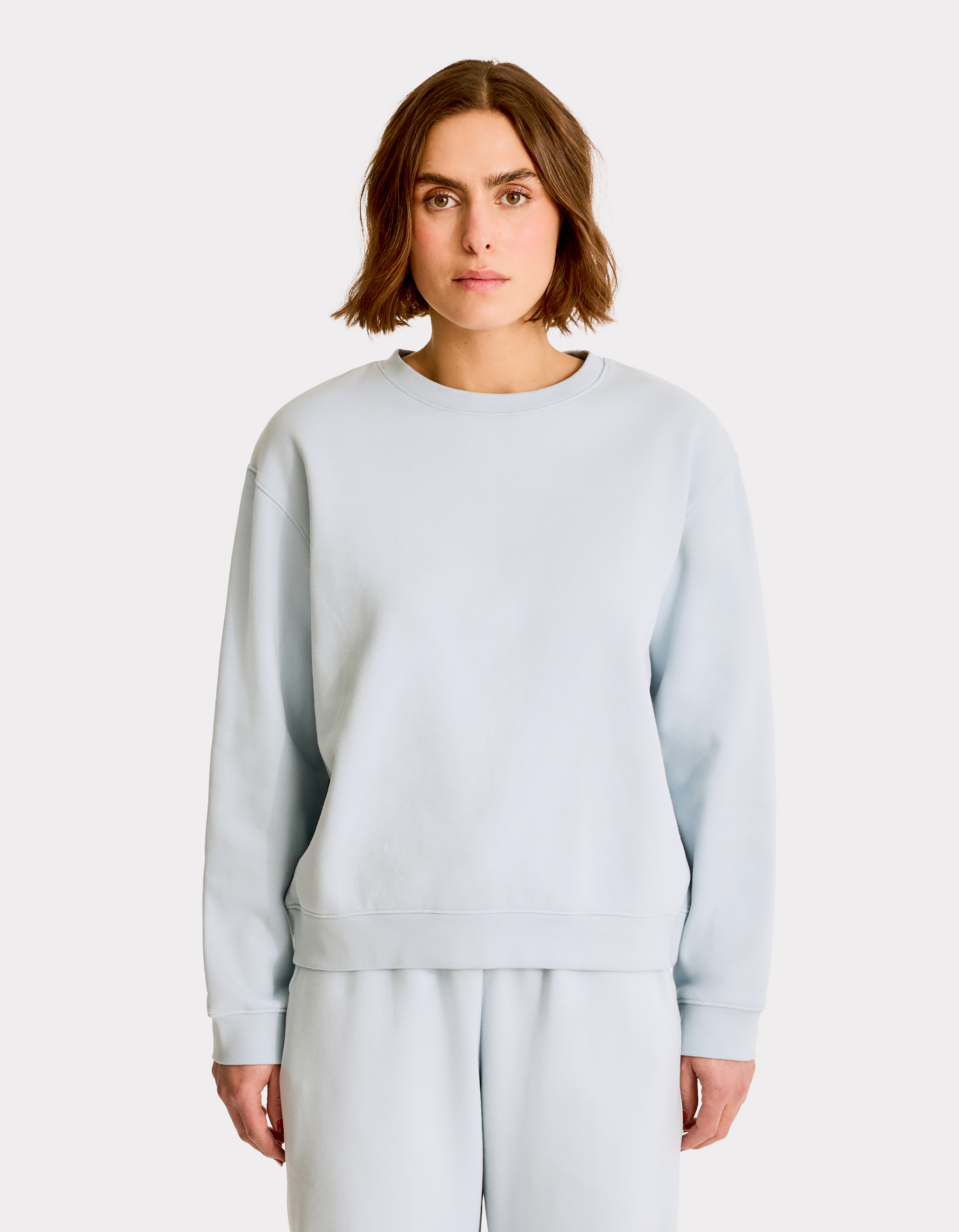 Sweat à col rond en molleton - bleu clair - celio - Modalova