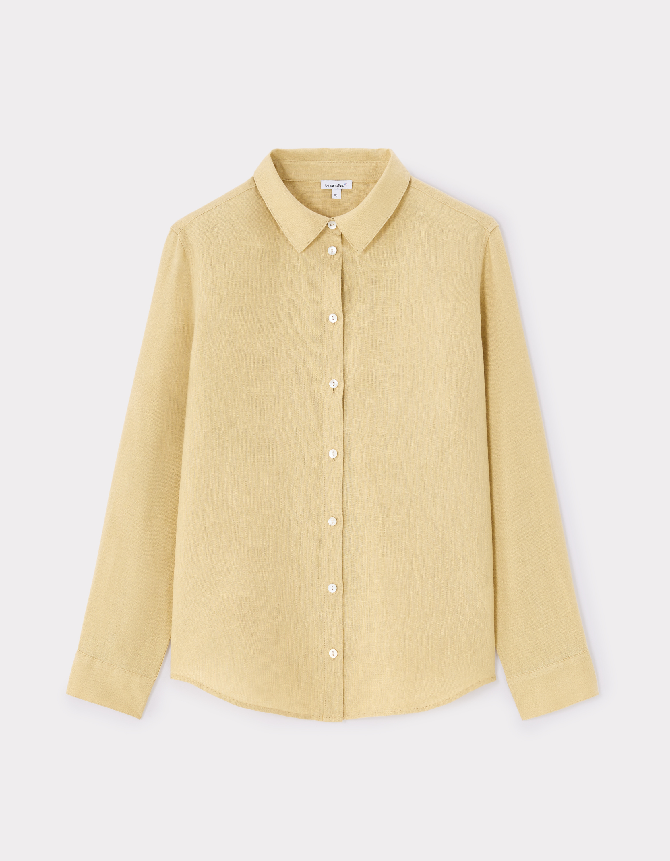 Chemise 100% Lin - jaune