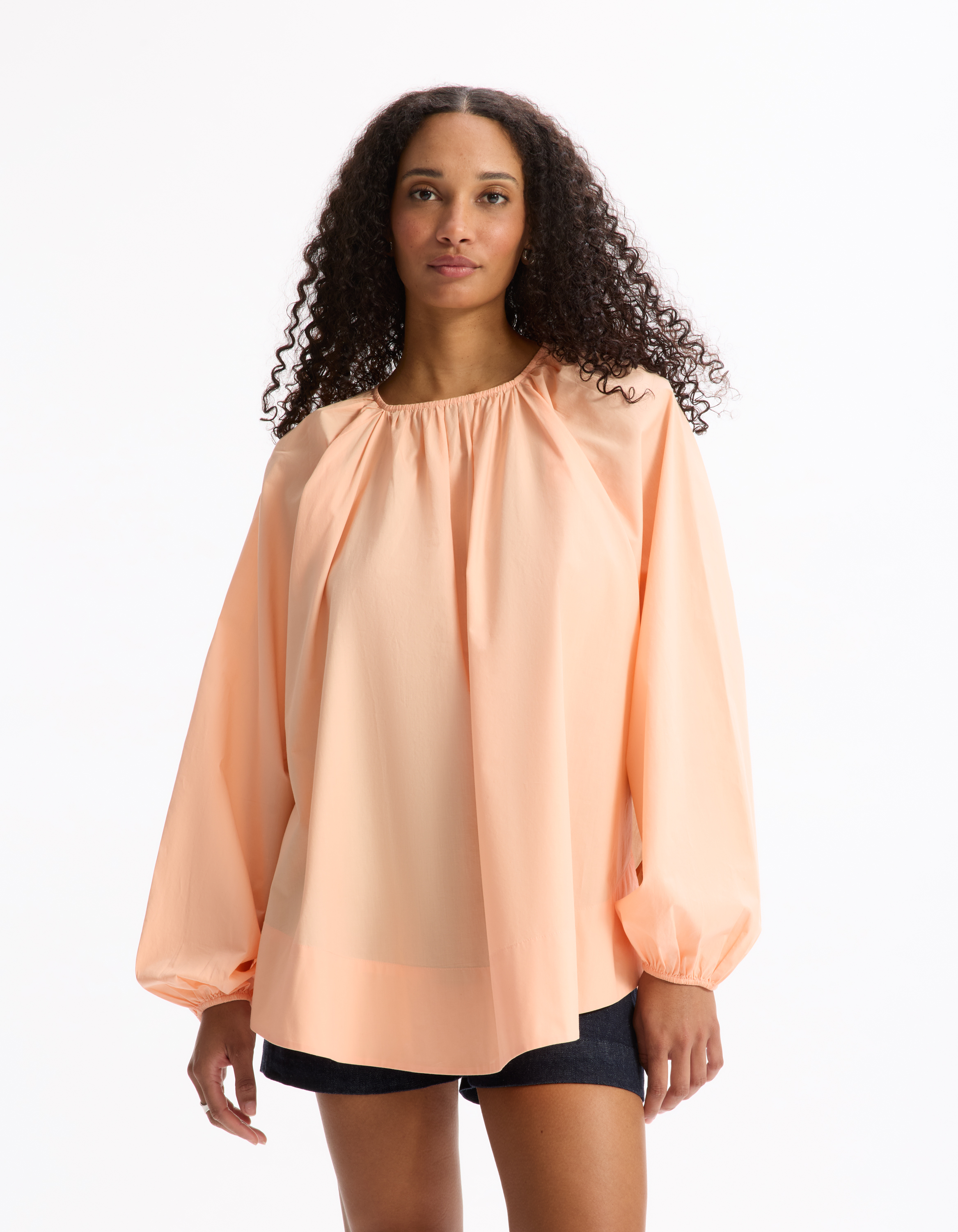 Blouse oversize en coton - rose - celio - Modalova