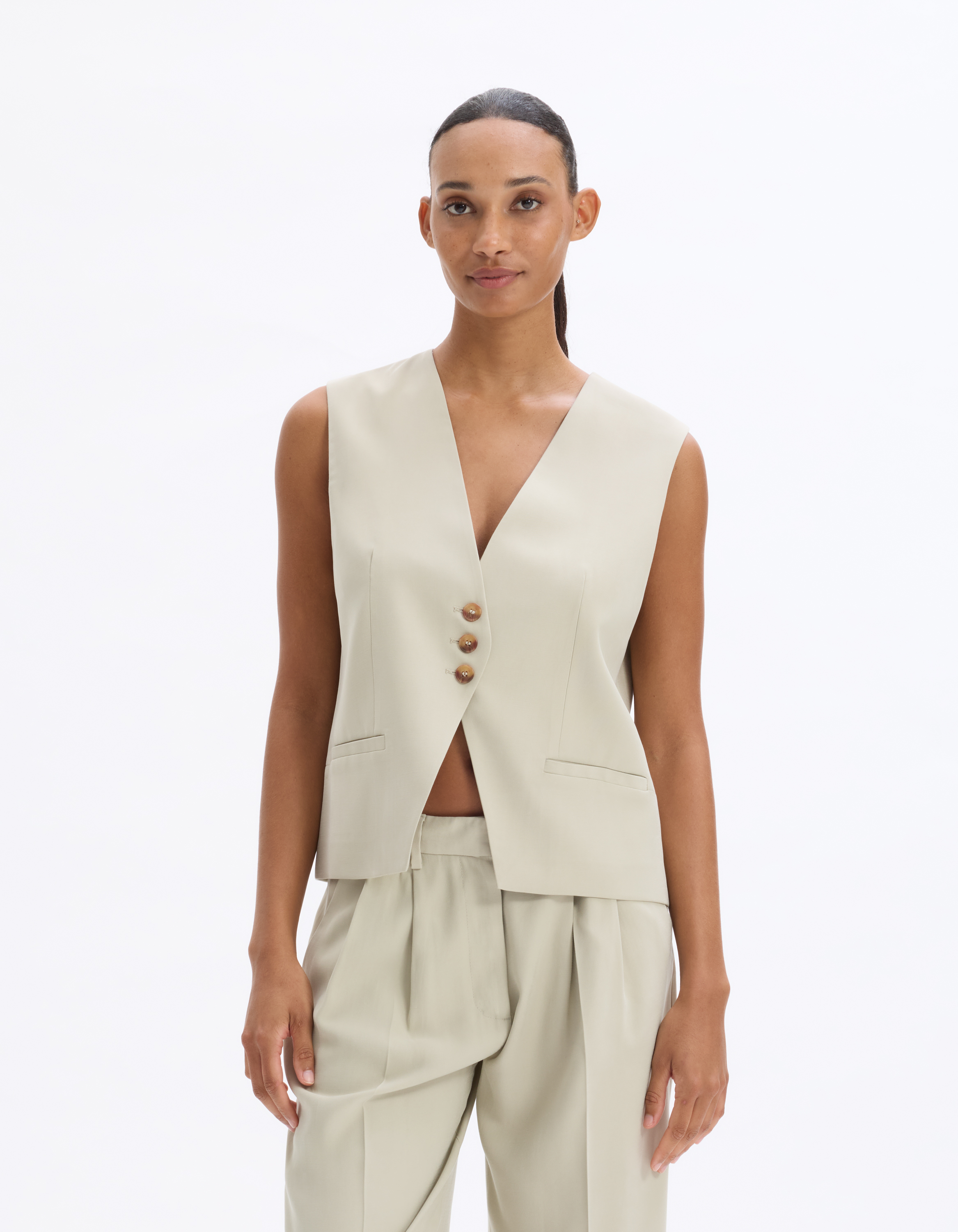 Gilet de tailleur sans manches - gris - celio - Modalova