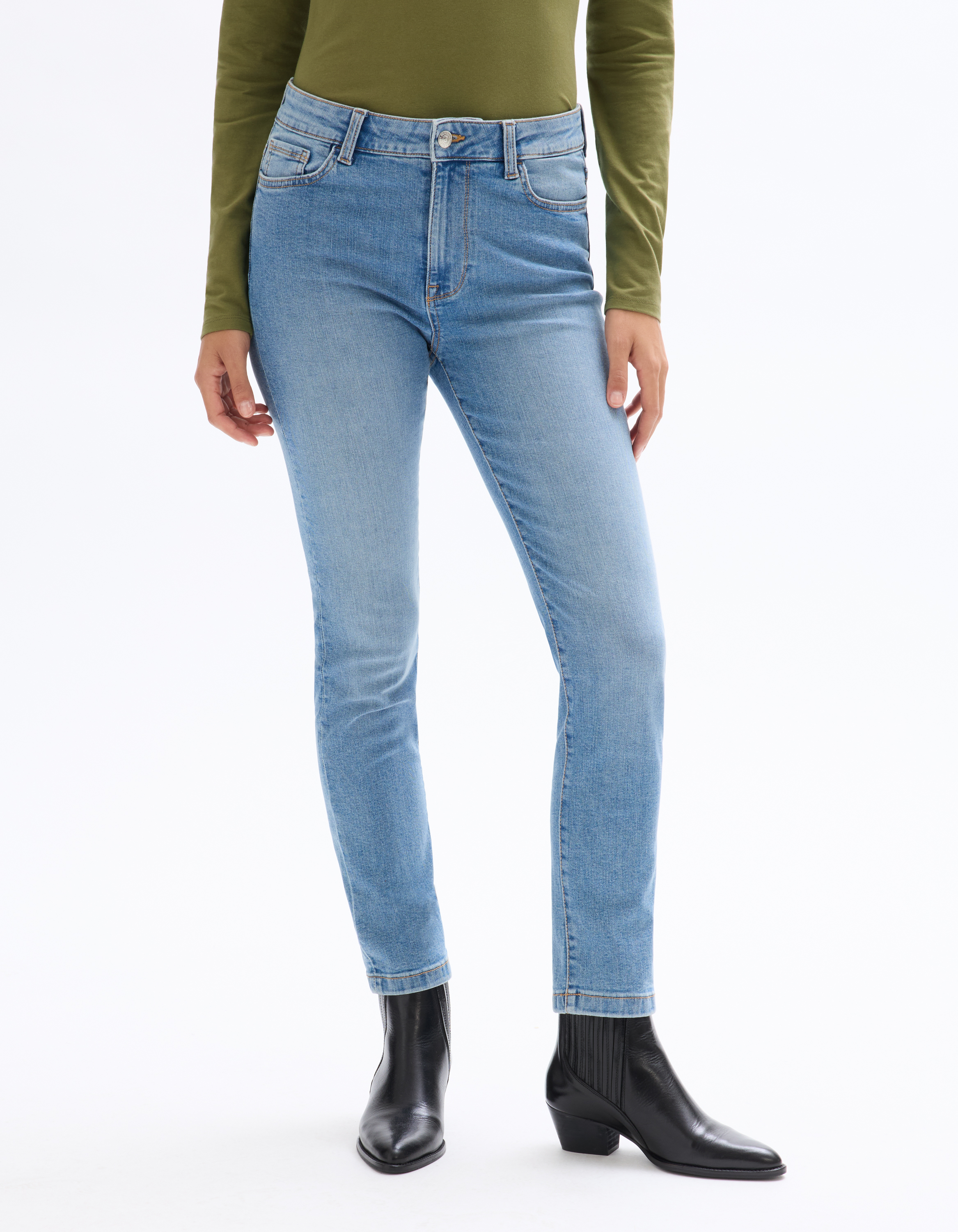 Jean slim - bleu délavé - celio - Modalova