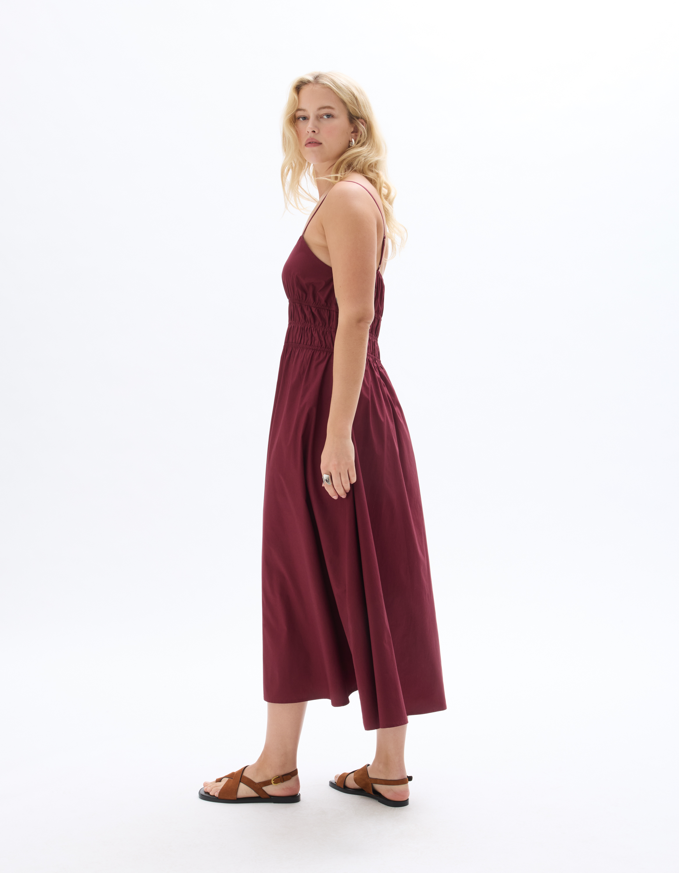 Robe à bretelles cintrée - violet - celio - Modalova