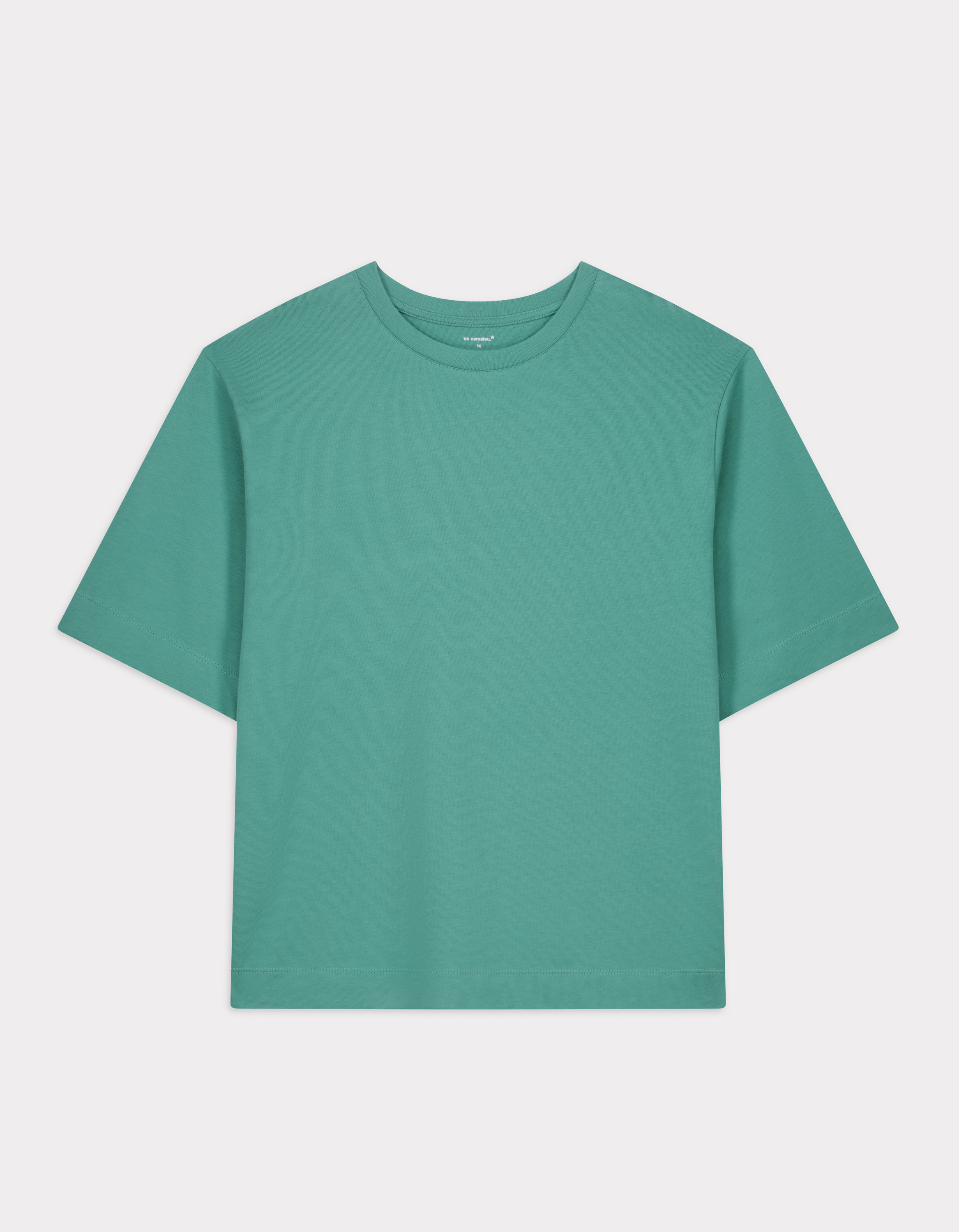 T-shirt en coton épais oversize - vert
