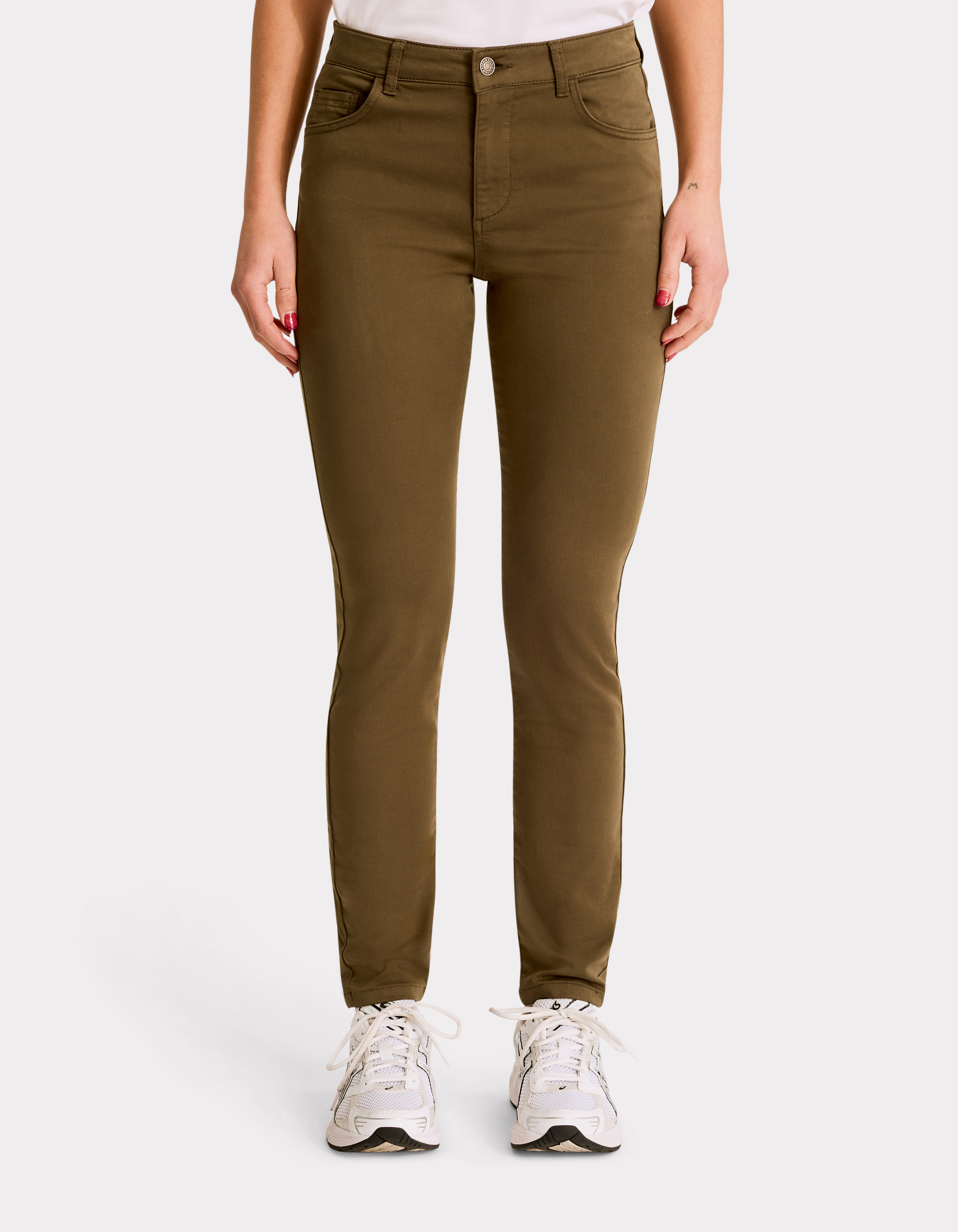 Pantalon slim ultrastretch - kaki foncé - celio - Modalova