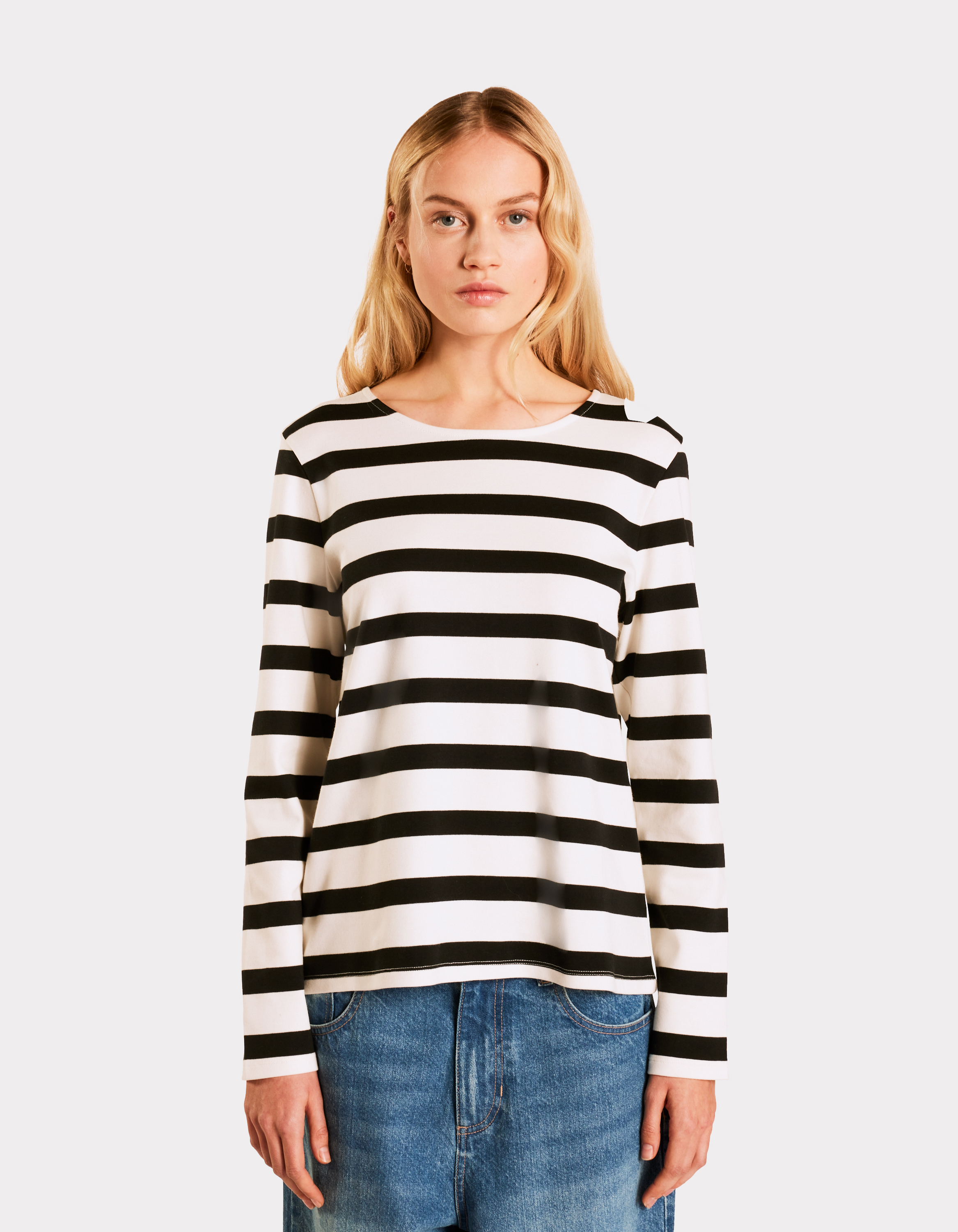 T-shirt marinière à manches longues - celio - Modalova