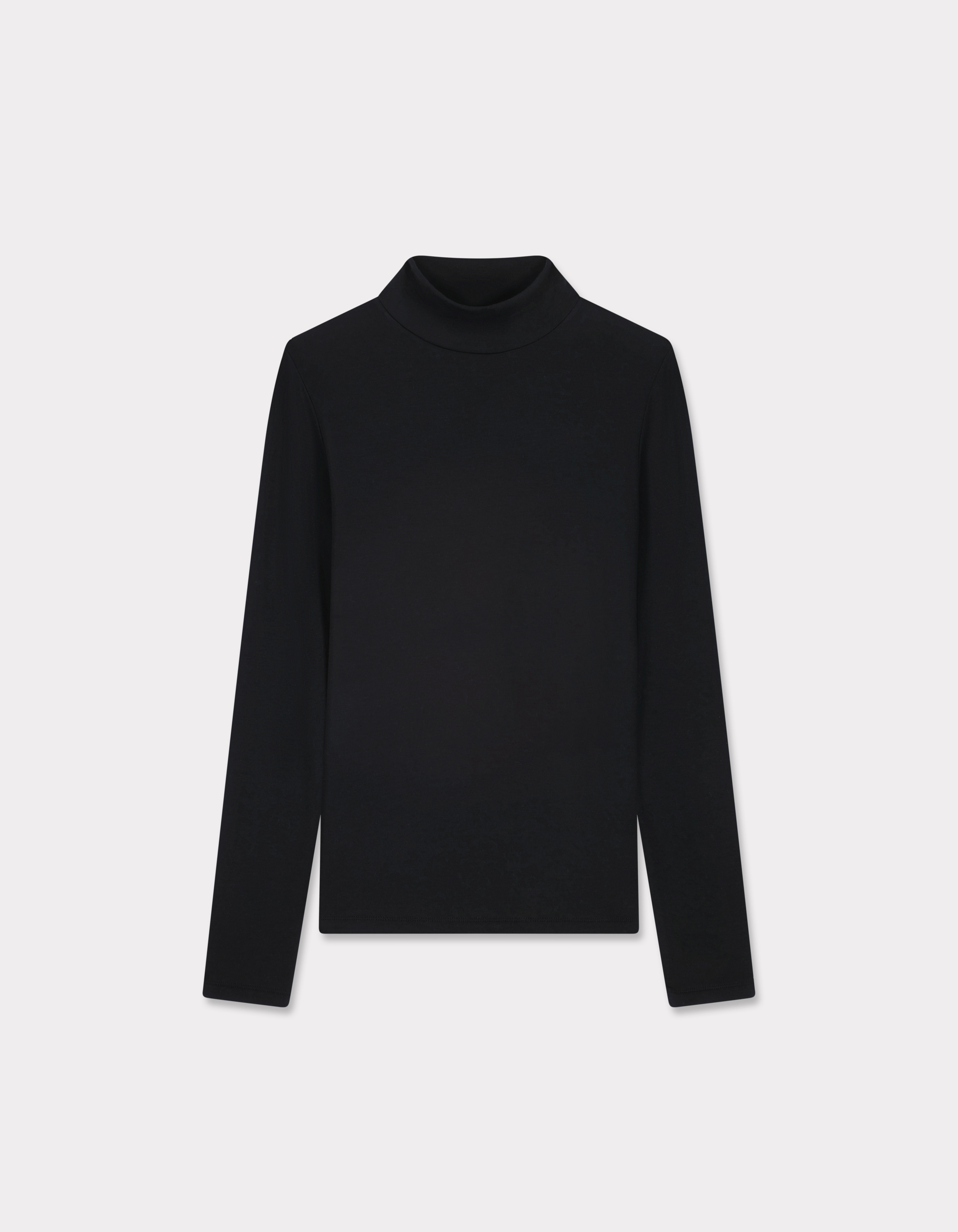T-shirt thermique col roulé - noir