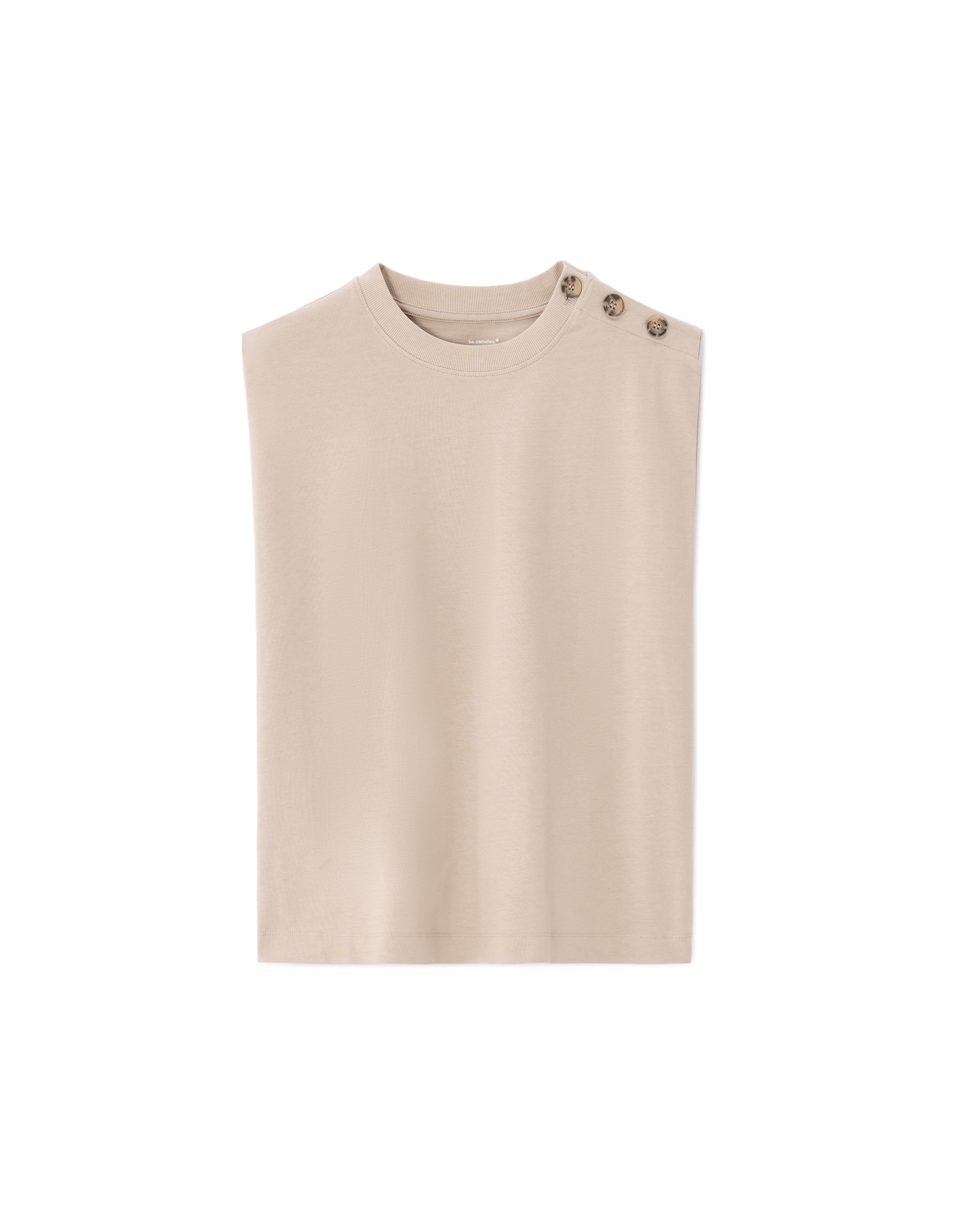 T-shirt sans manche - beige