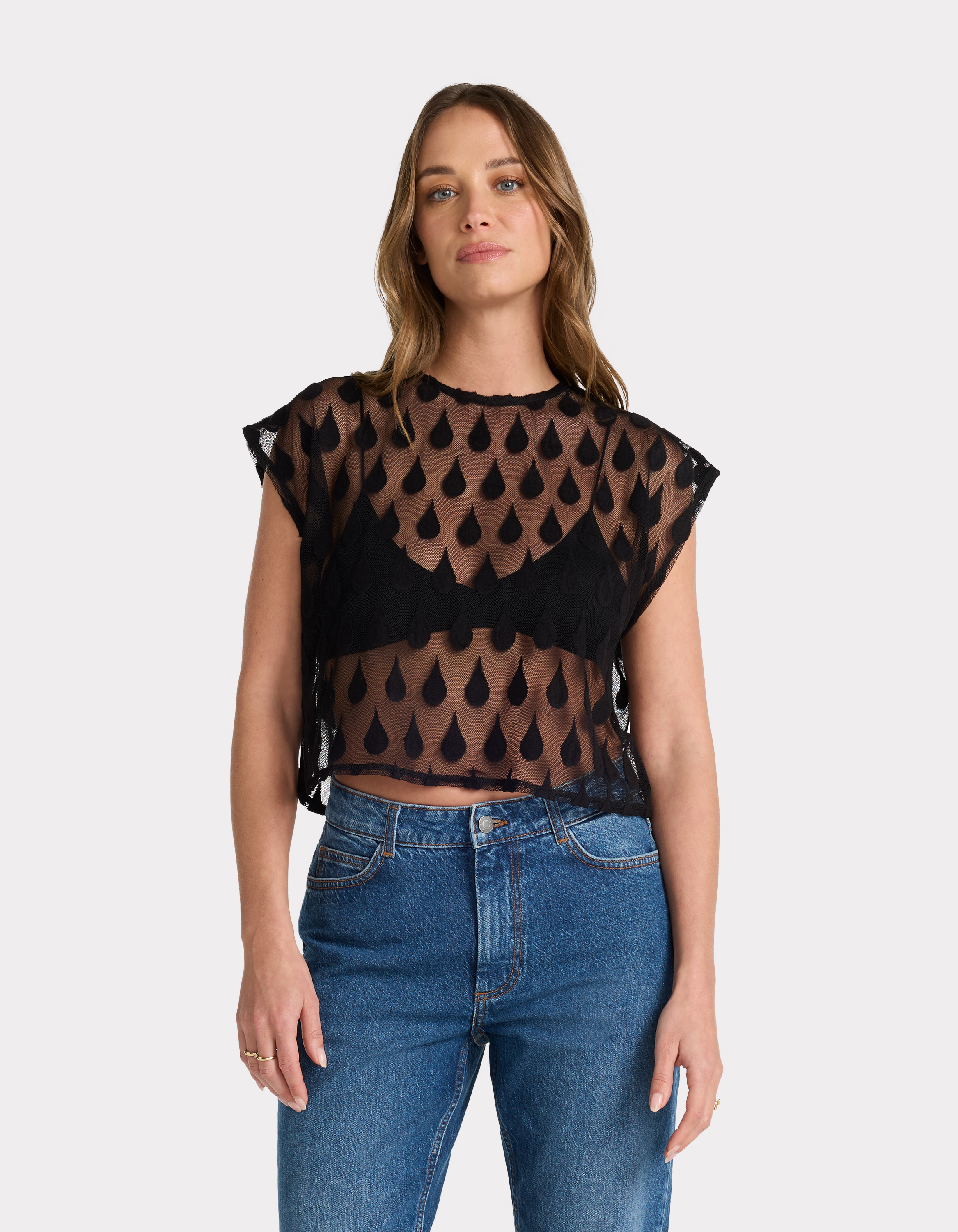 T-shirt en résille motif goutte - celio - Modalova