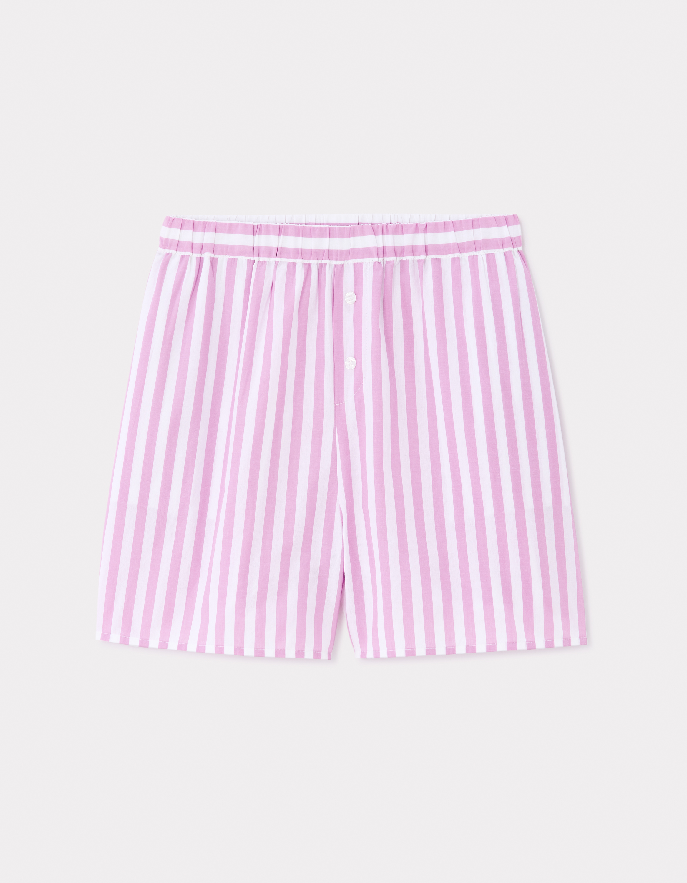 Short de pyjama en popeline rayé - violet