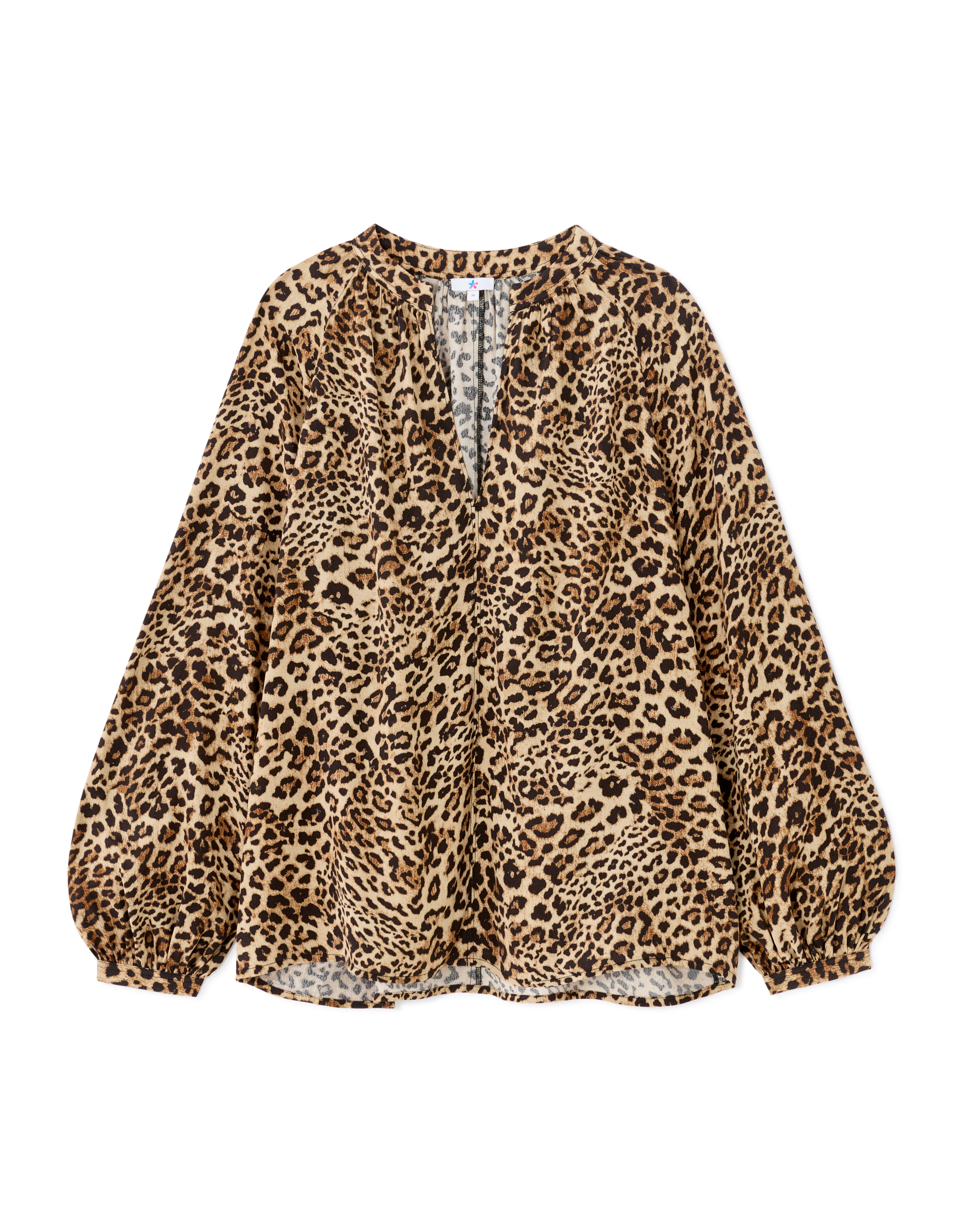 Blouse col V - marron