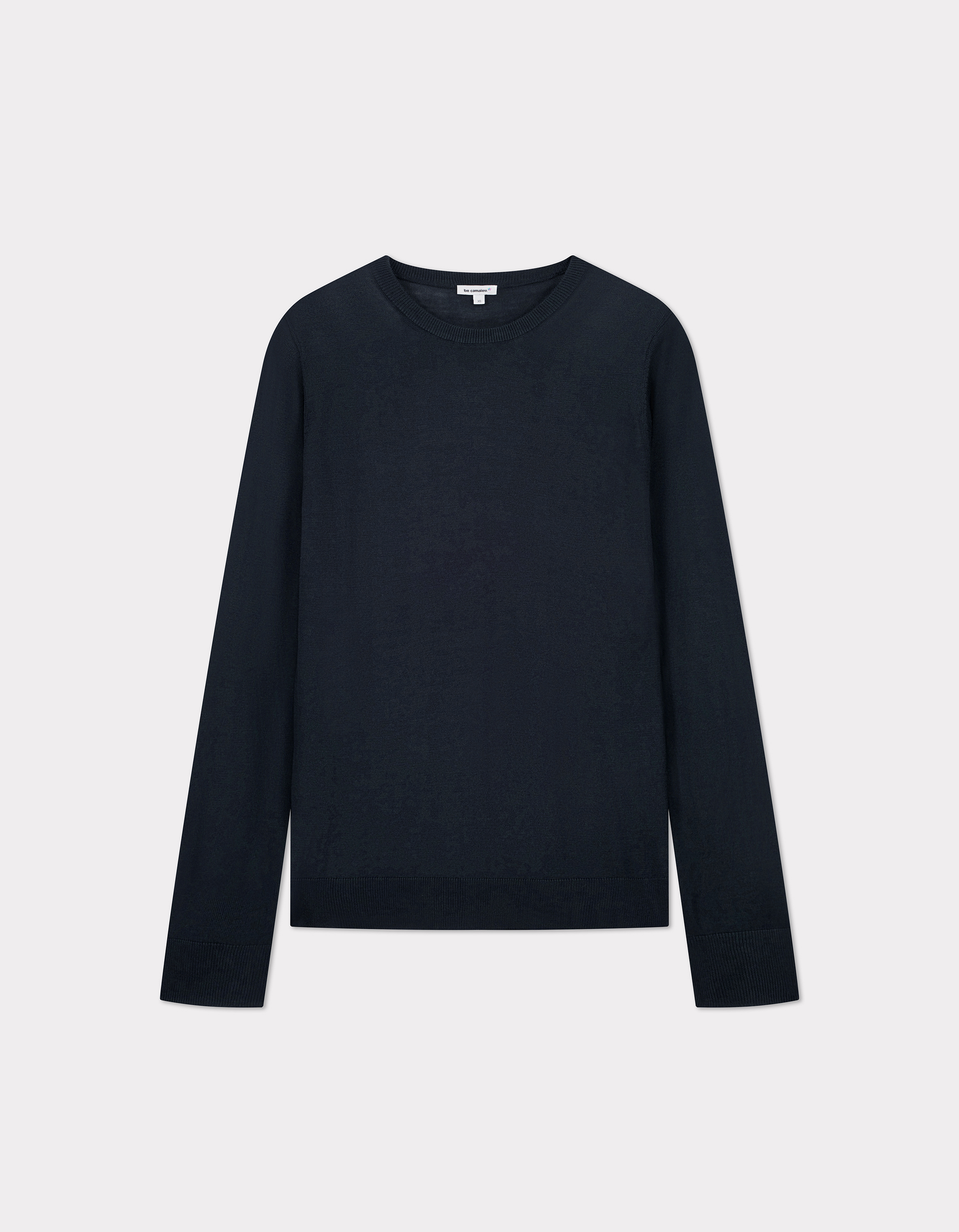 Pull maille fine à manches longues - marine