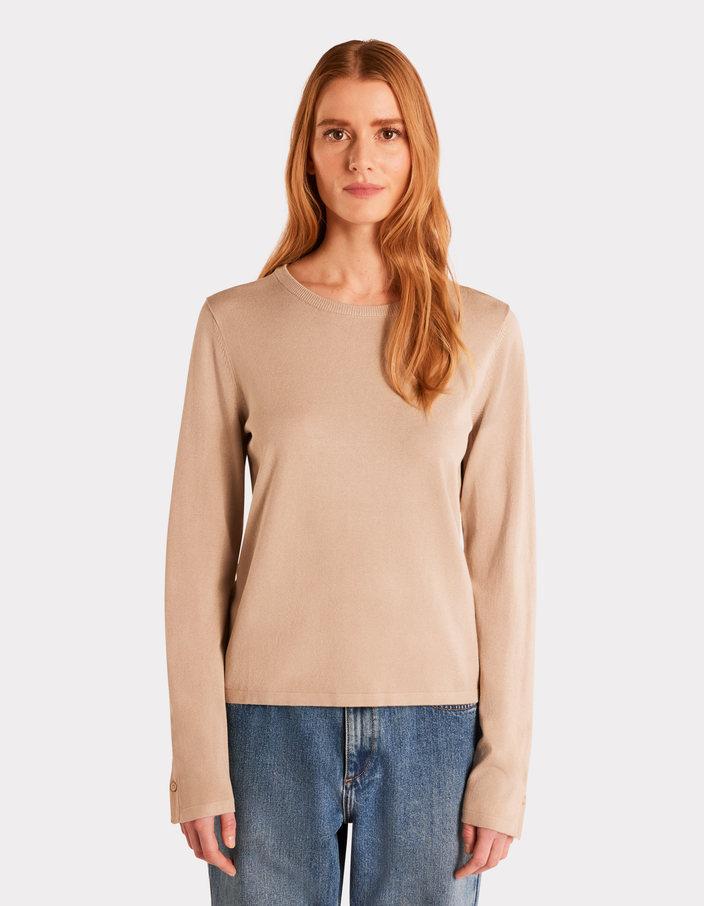 Pull fluide col rond en viscose Ecovero - celio - Modalova