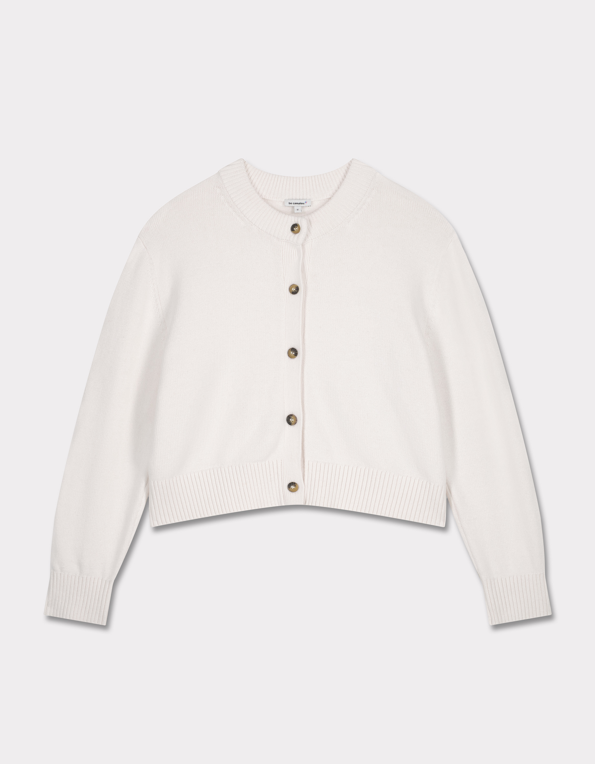 Gilet court en coton - écru