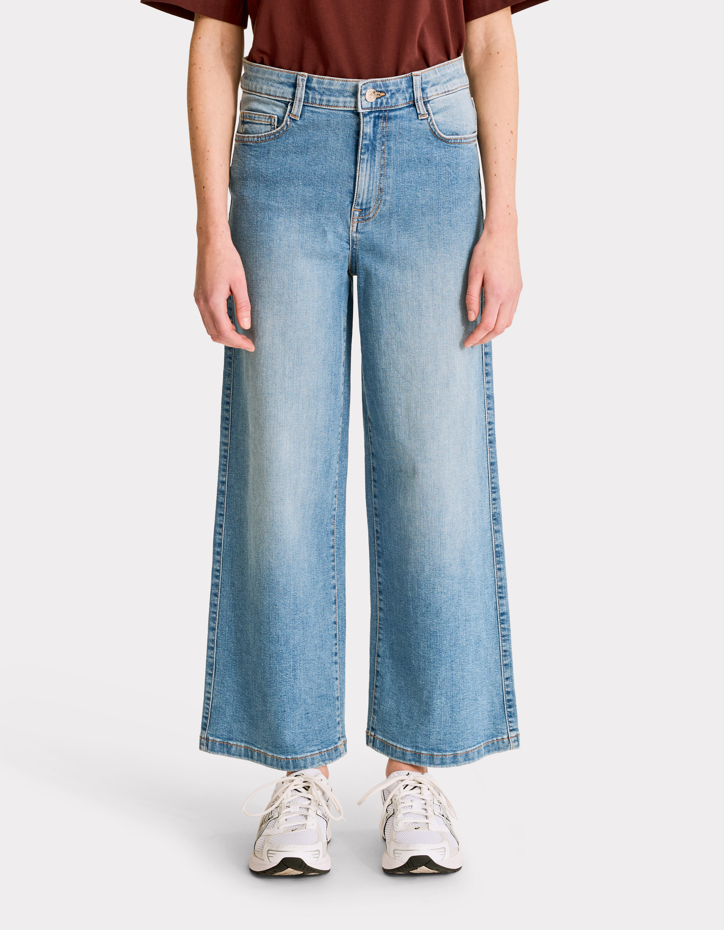 Jean large longeur cheville - bleu foncé - celio - Modalova