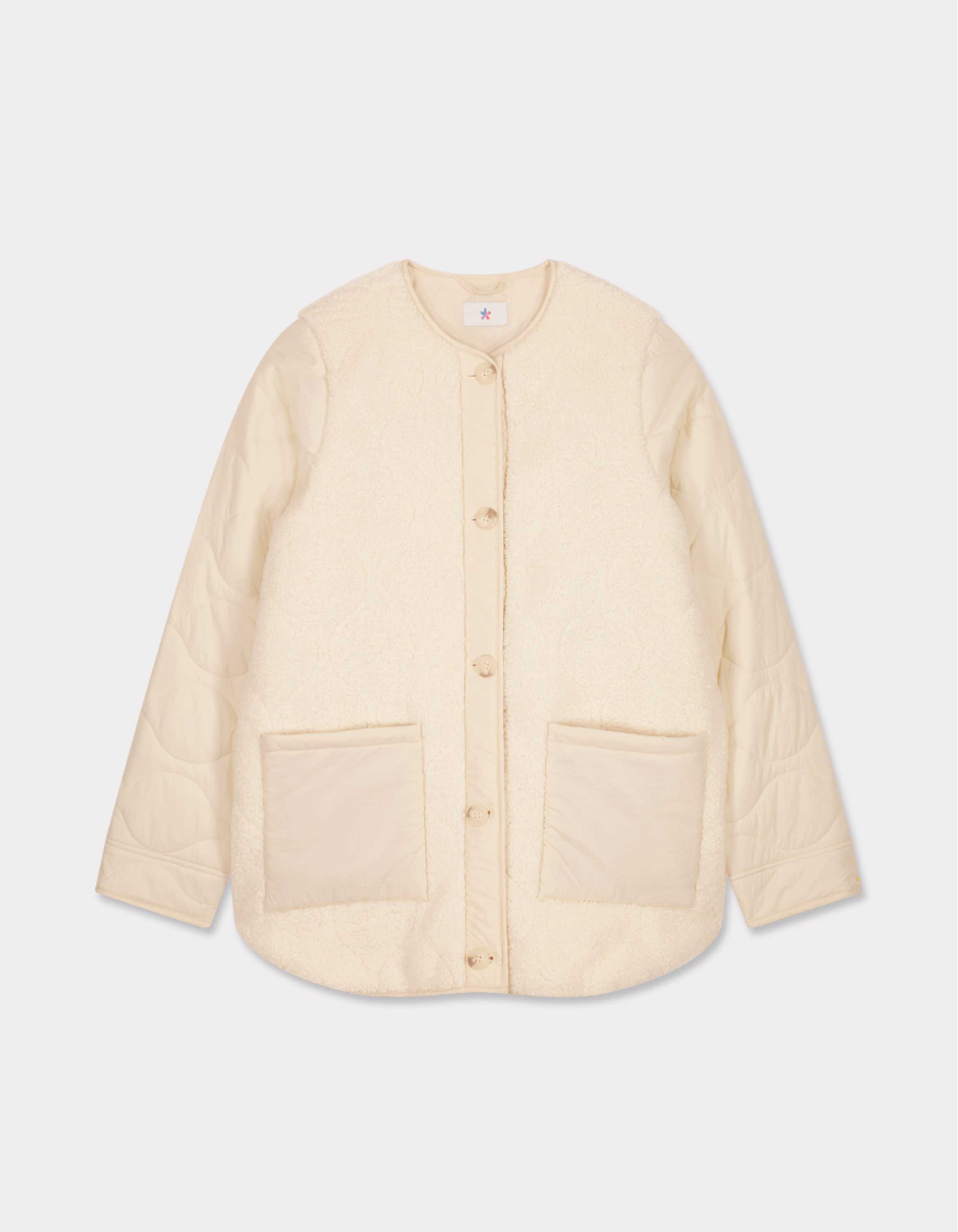 Doudoune light col rond - beige