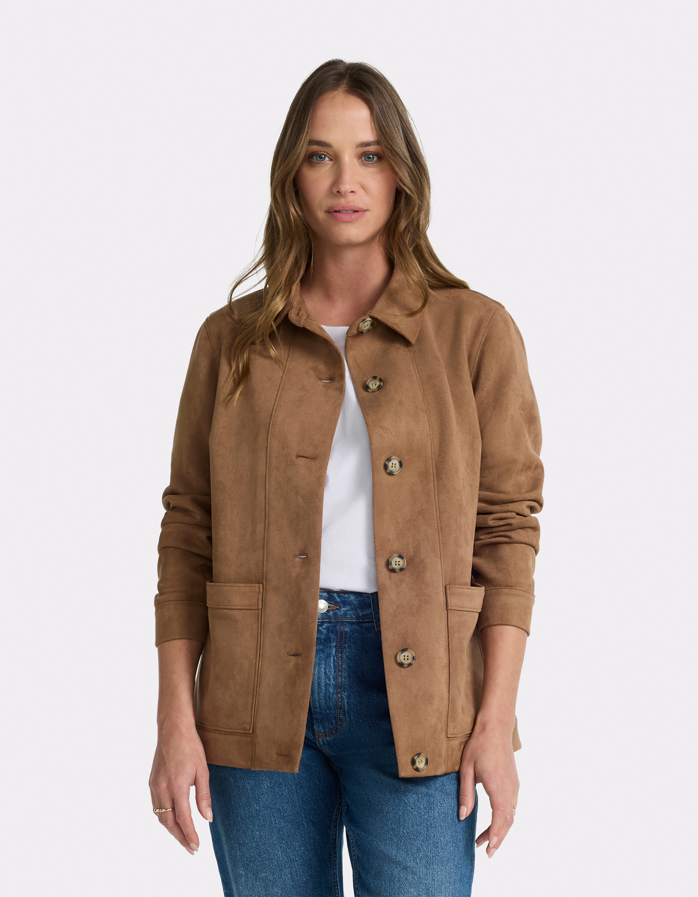 Veste en Suédine - beige - celio - Modalova