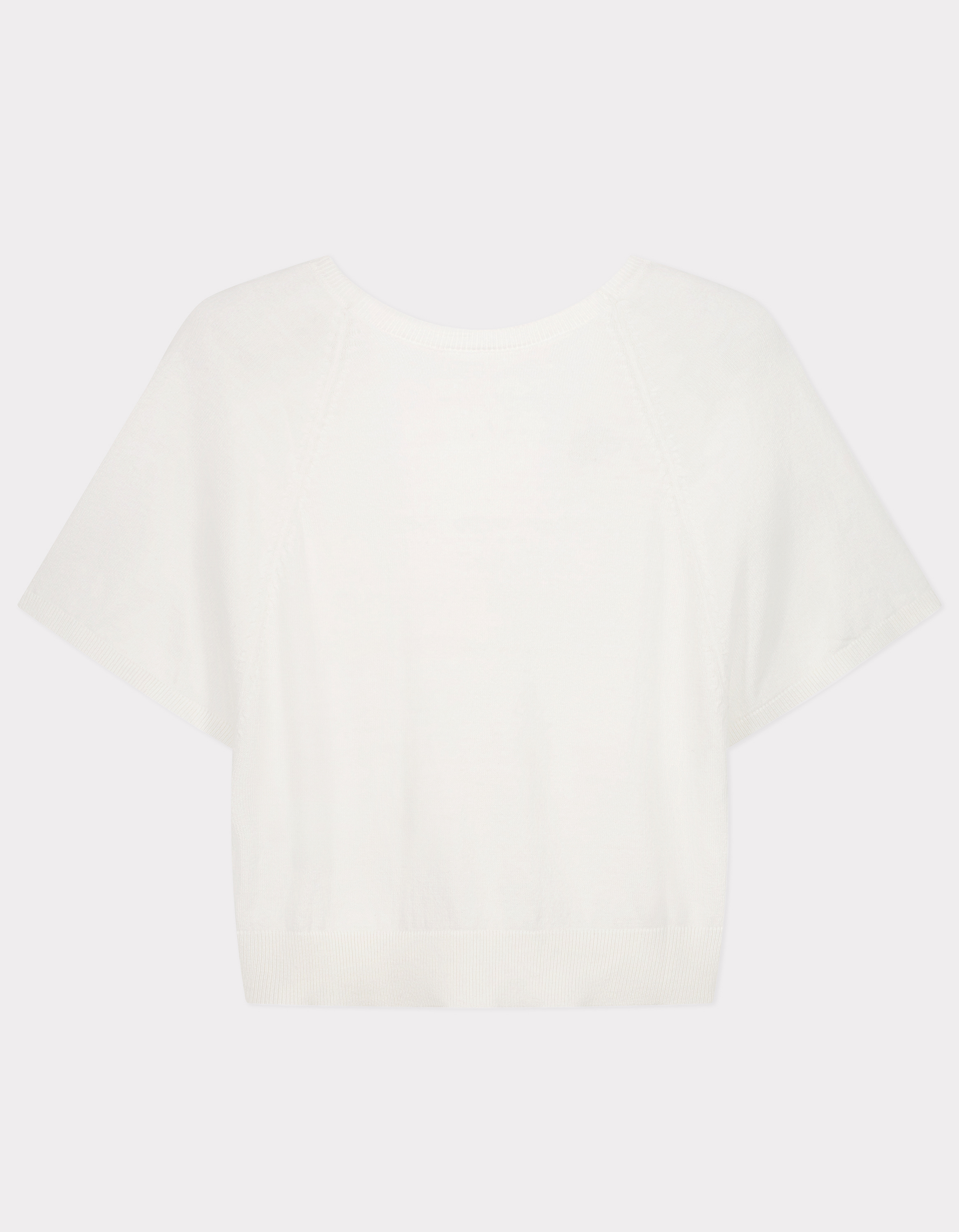 Gilet ample en maille fine - écru