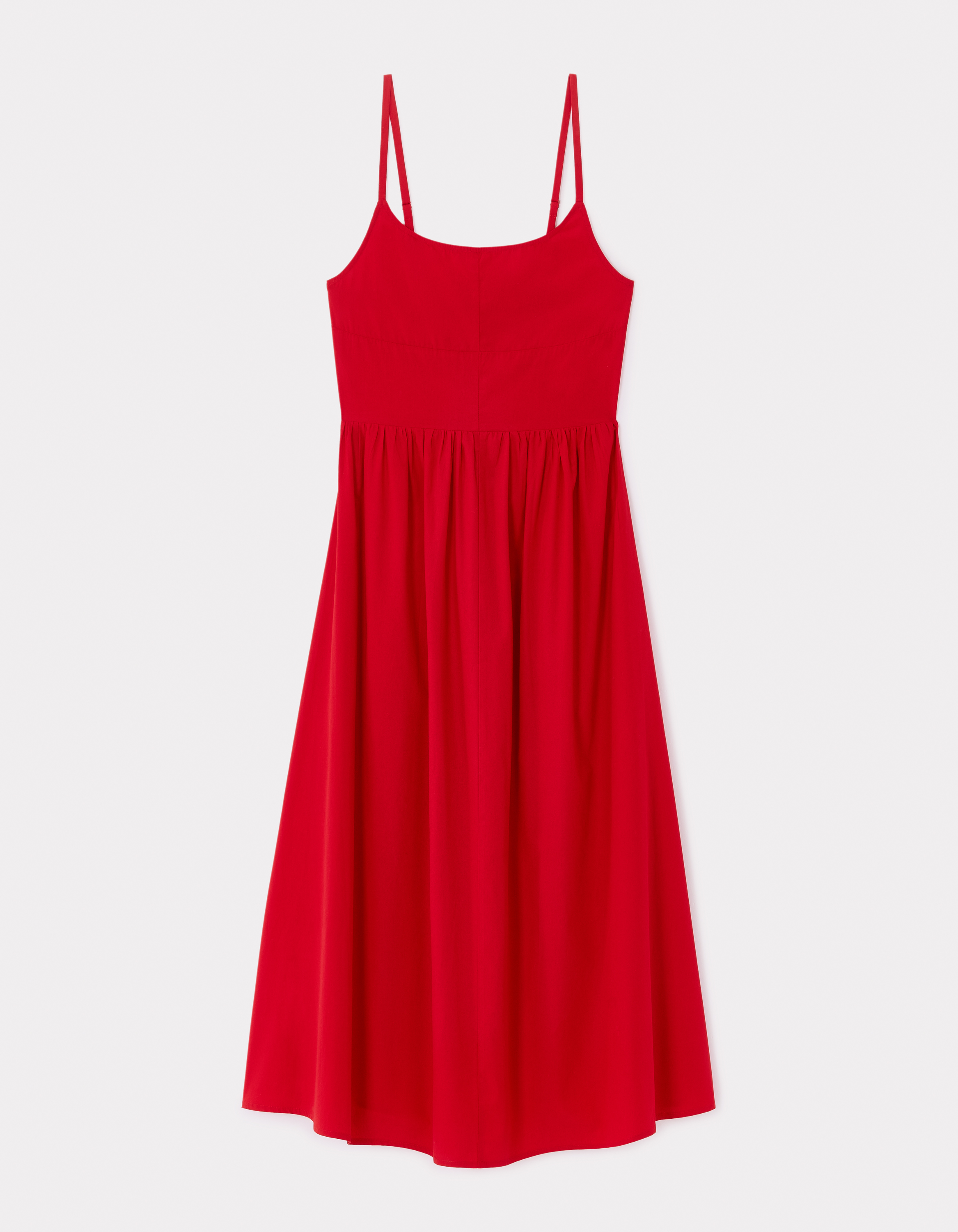 Robe fluide longue à bretelle - rouge