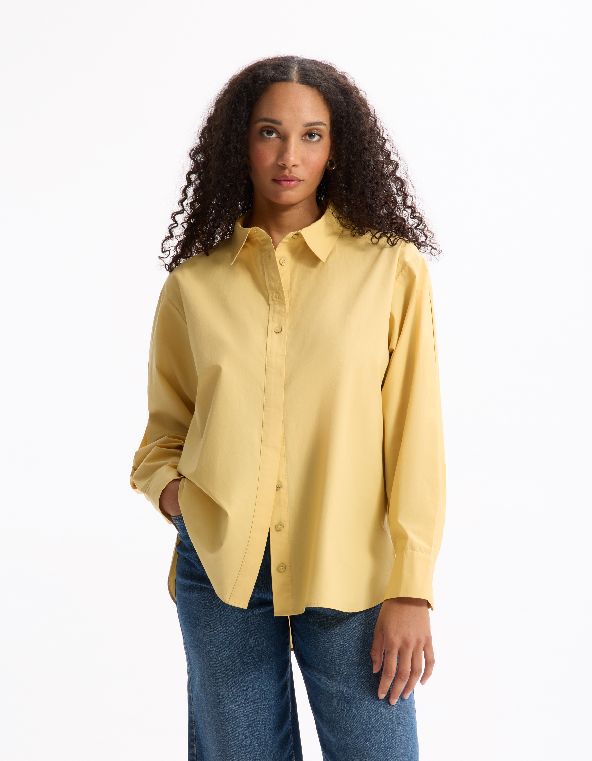 Chemisier en coton - jaune - celio - Modalova