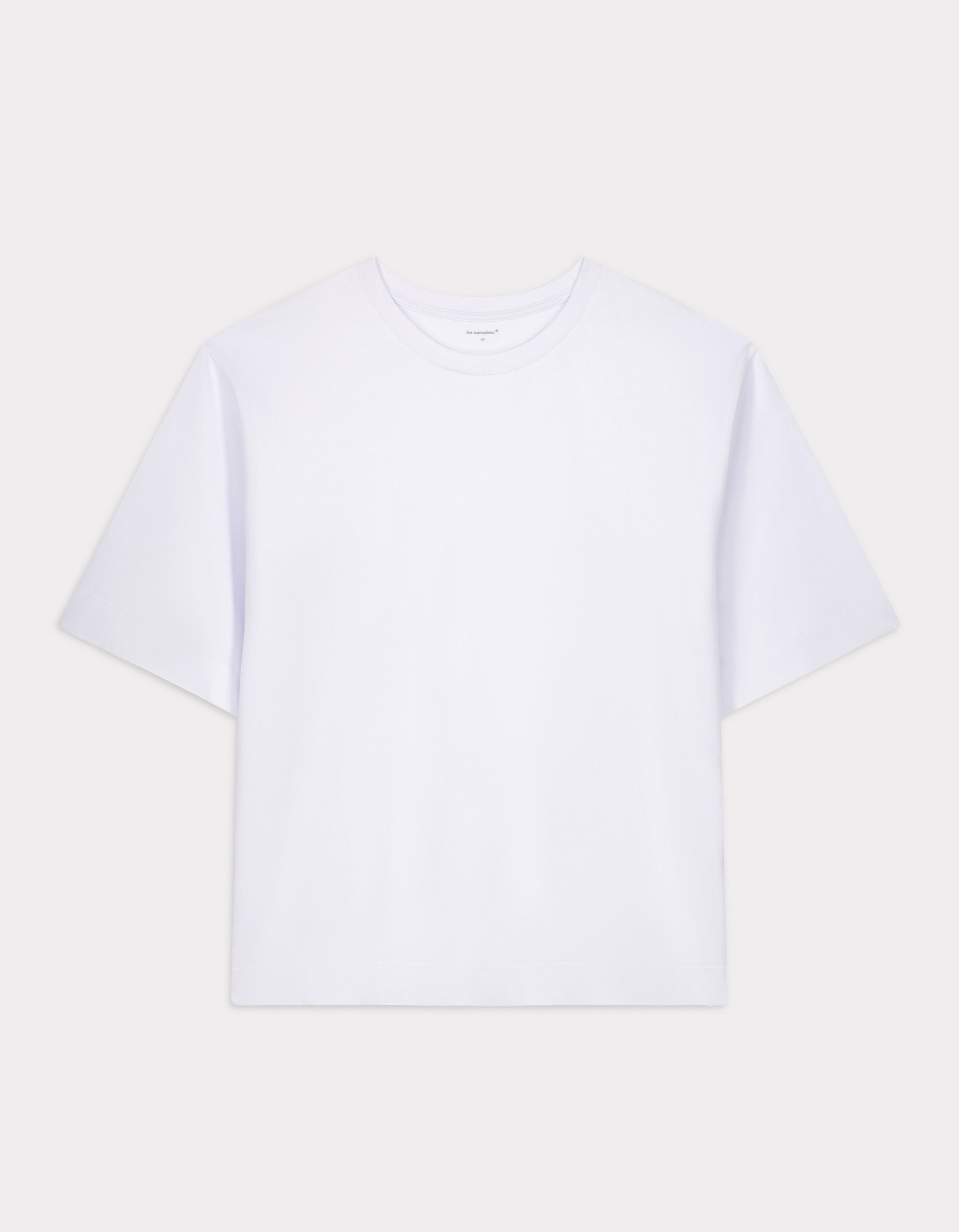 T-shirt en coton épais oversize - blanc