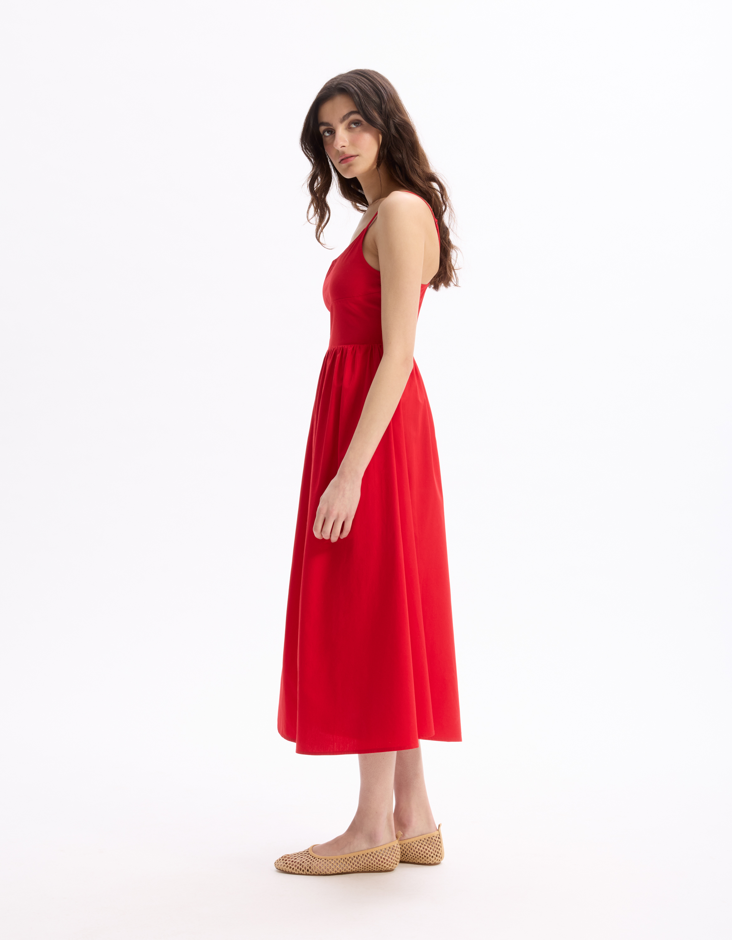 Robe fluide longue à bretelle - celio - Modalova