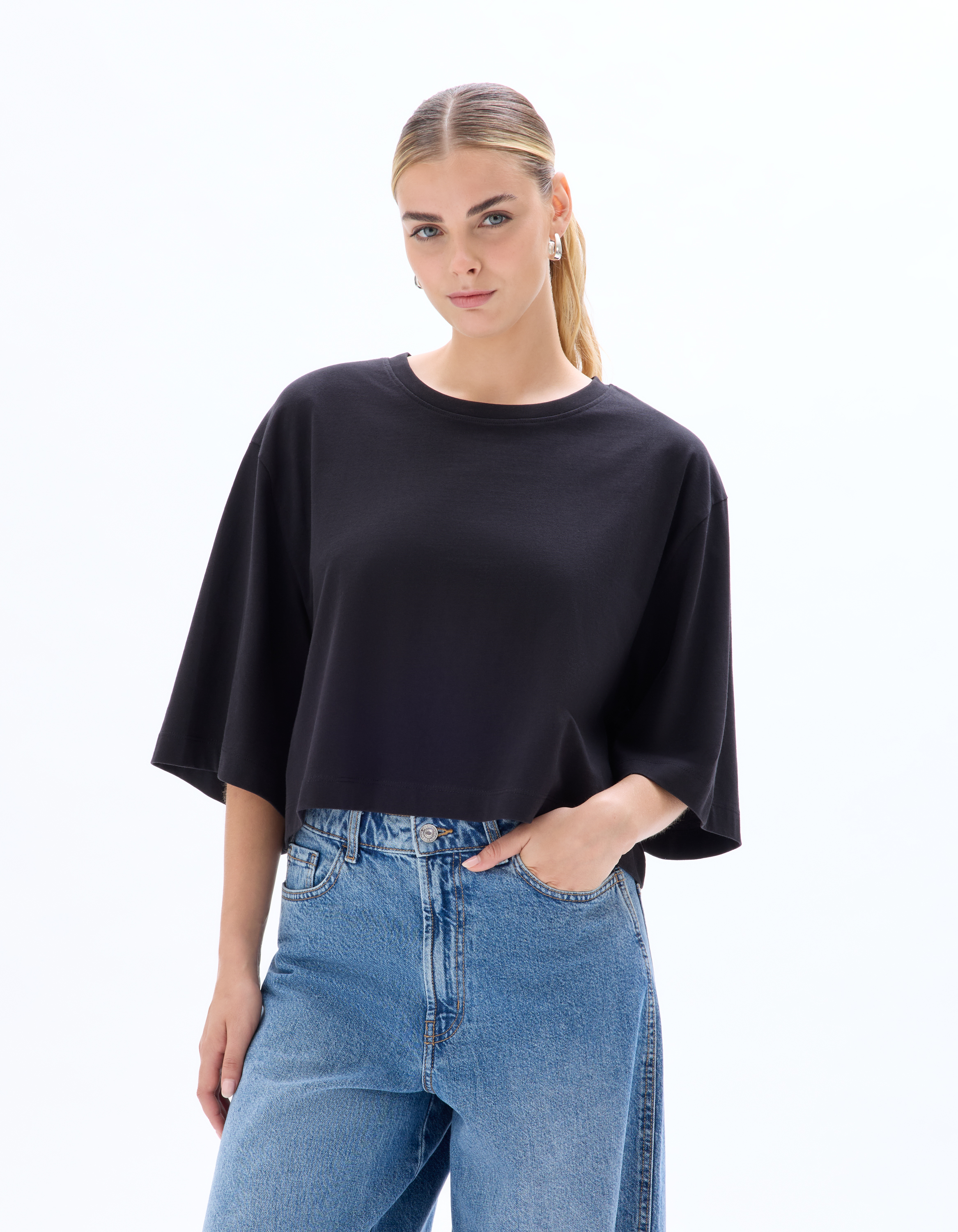 T-shirt oversize uni - noir - celio - Modalova