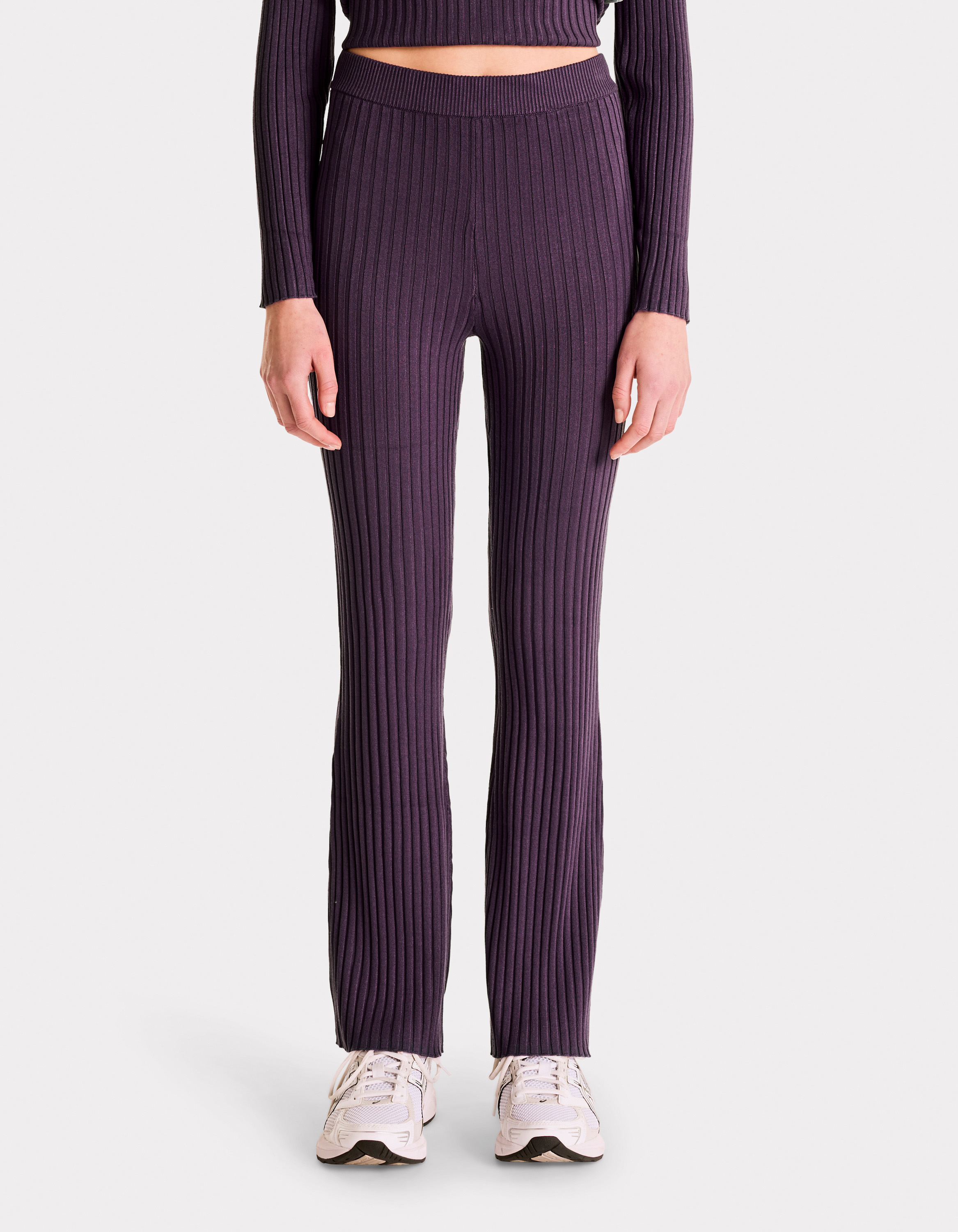 Pantalon en côtes plates - violet - celio - Modalova