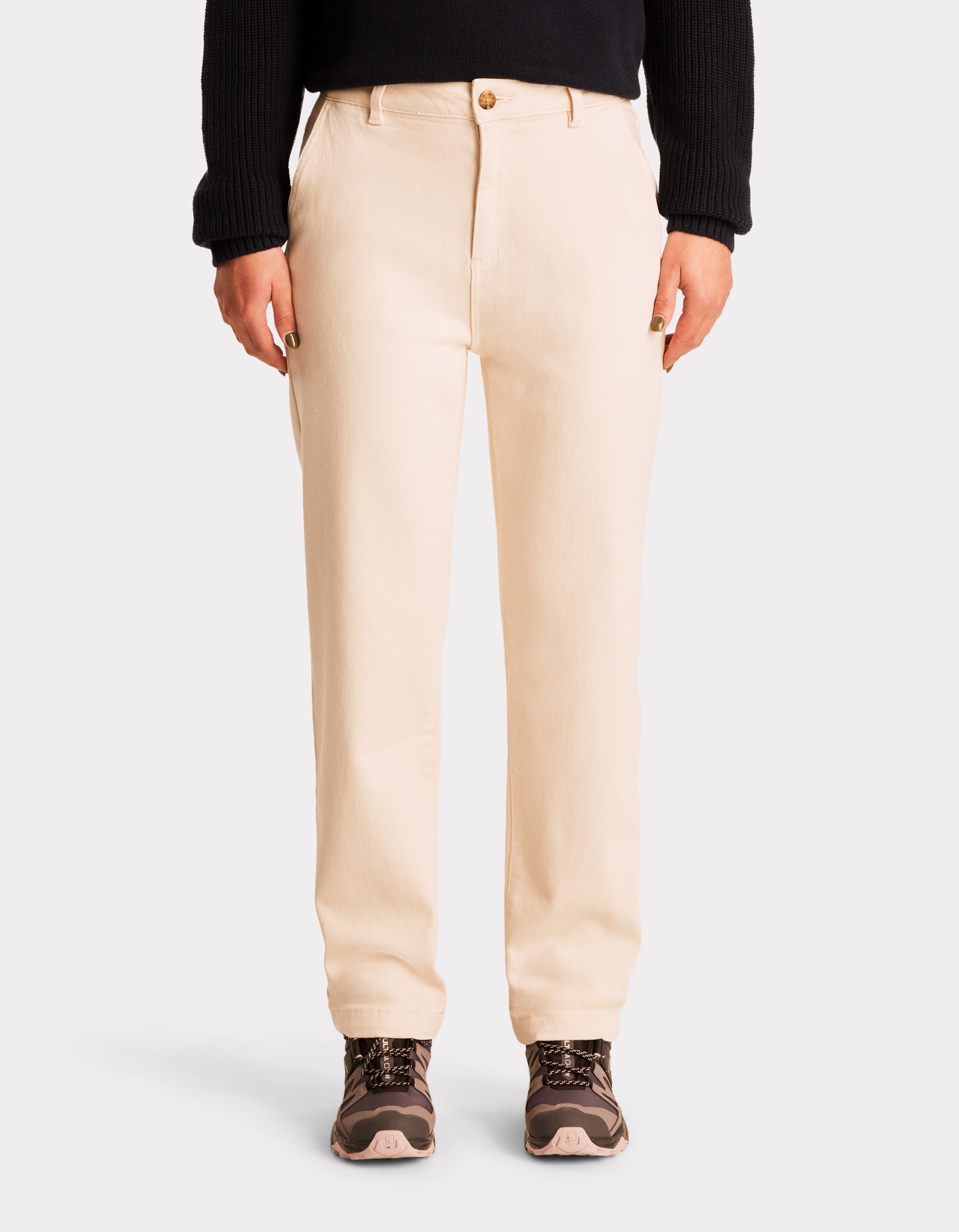 Pantalon chino longueur cheville - beige - celio - Modalova