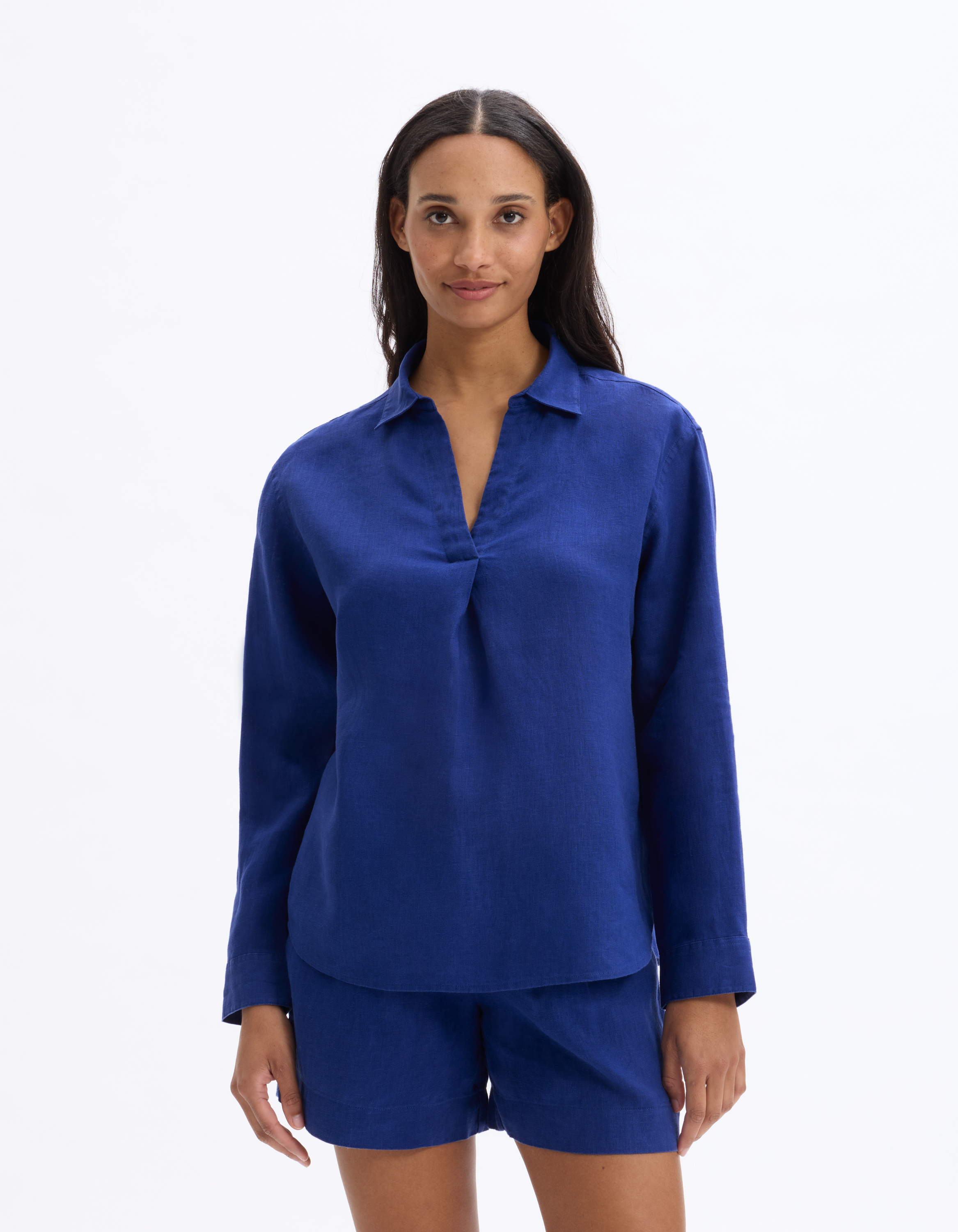 Blouse 100% Lin - indigo - celio - Modalova