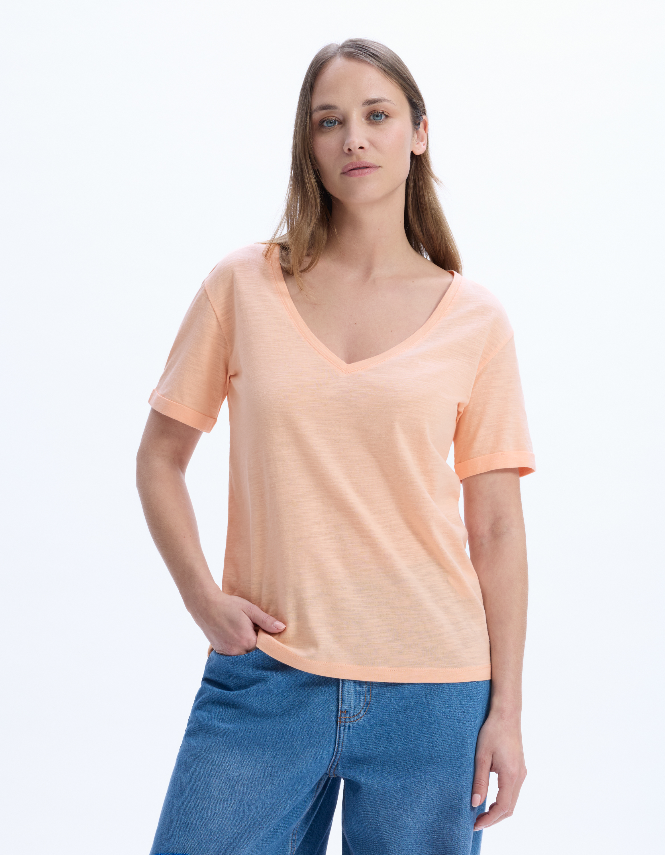 T-shirt en coton flammé - rose - celio - Modalova