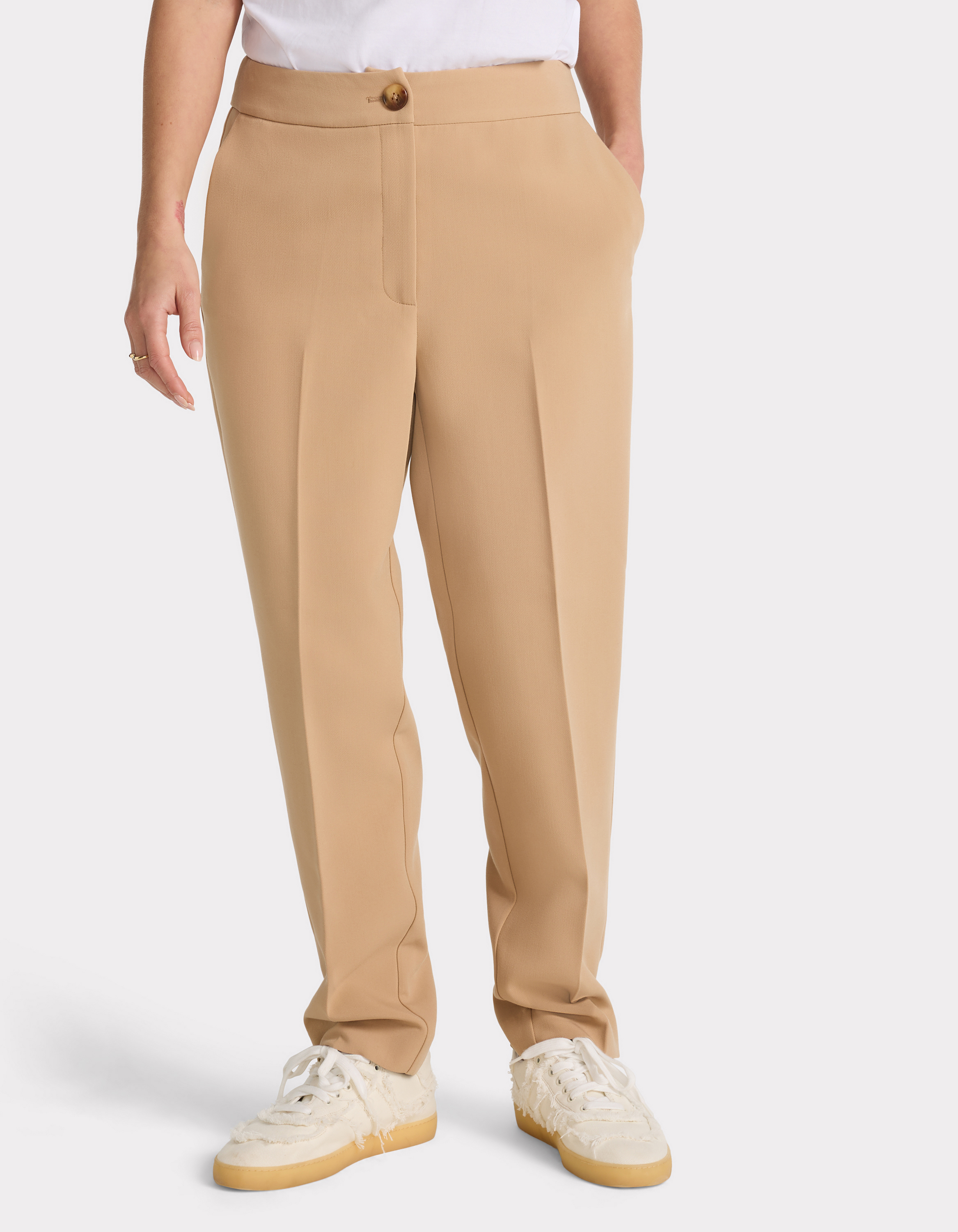 Pantalon ajustée taille normale - marron - celio - Modalova